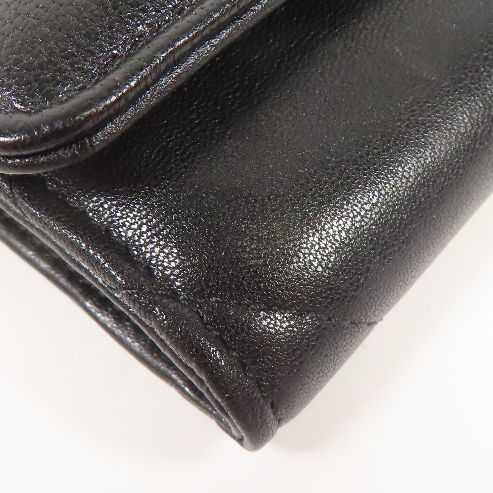 CHANEL 牛皮皮革Wallet金扣長錢包