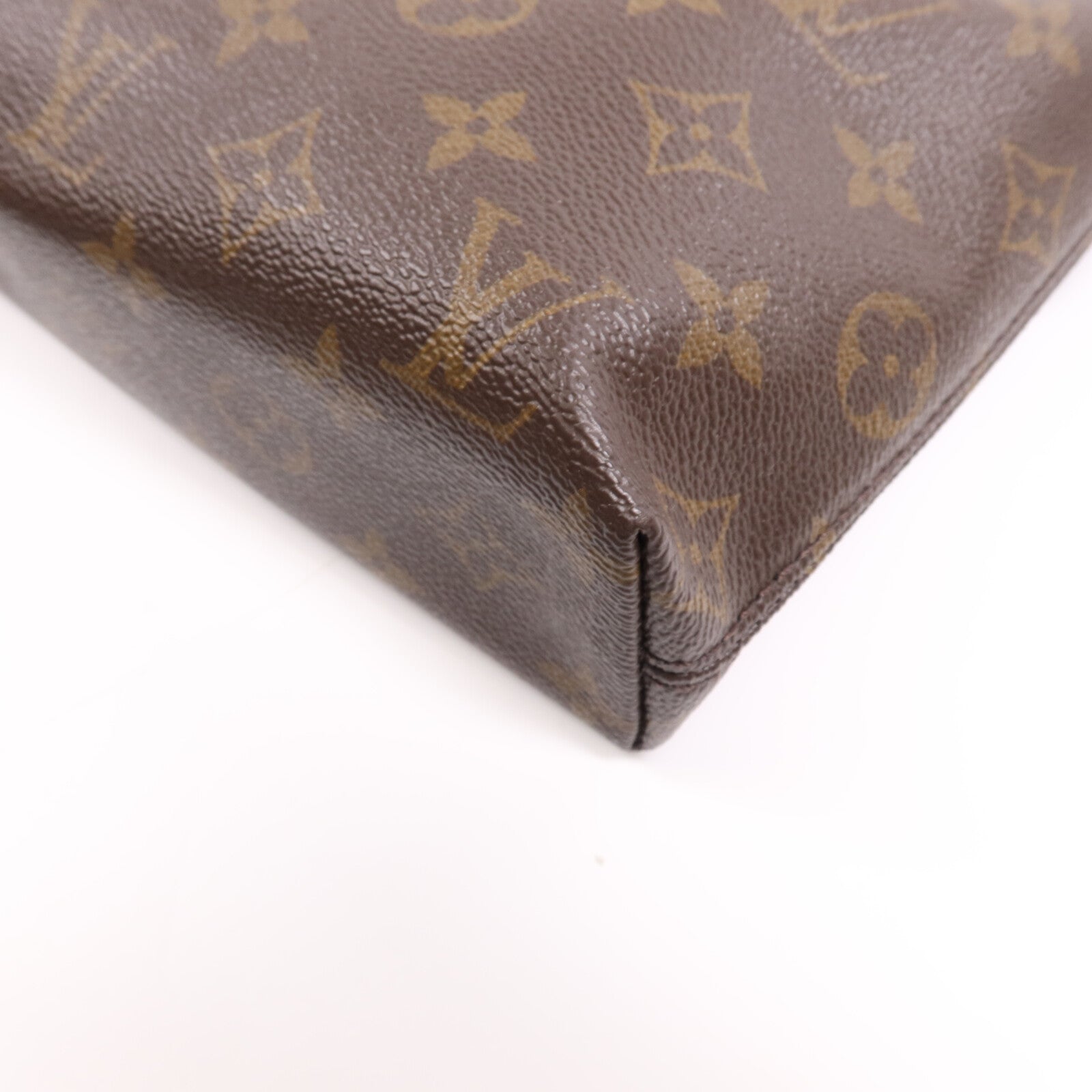 LOUIS VUITTON Monogram Macassar Porte-Documents Jour銀扣肩背袋