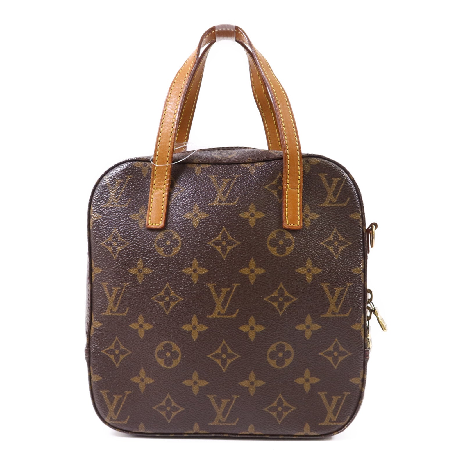 LOUIS VUITTON Monogram Spontini金扣手挽肩背兩用袋棕色