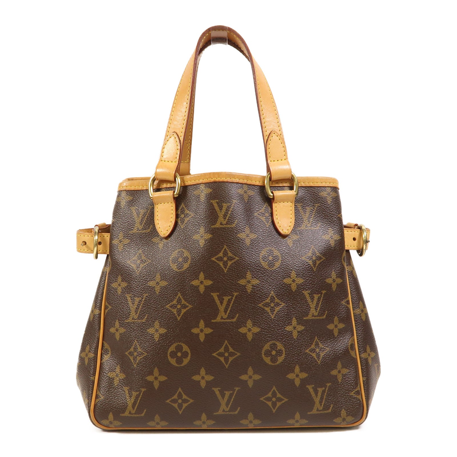 LOUIS VUITTON Monogram Batignolles金扣手挽袋棕色