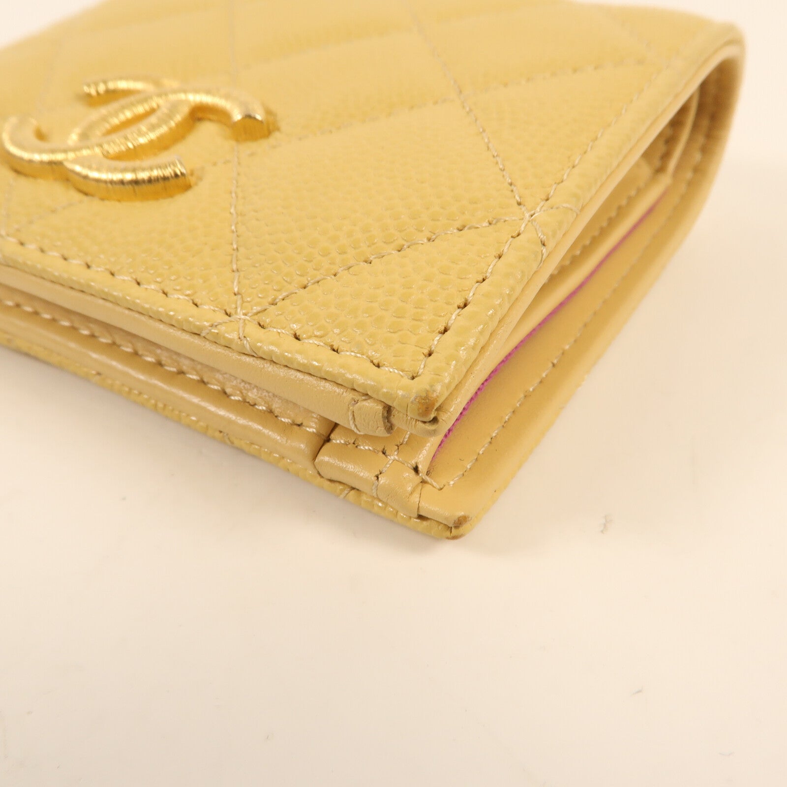 CHANEL 牛皮皮革Wallet金扣錢包