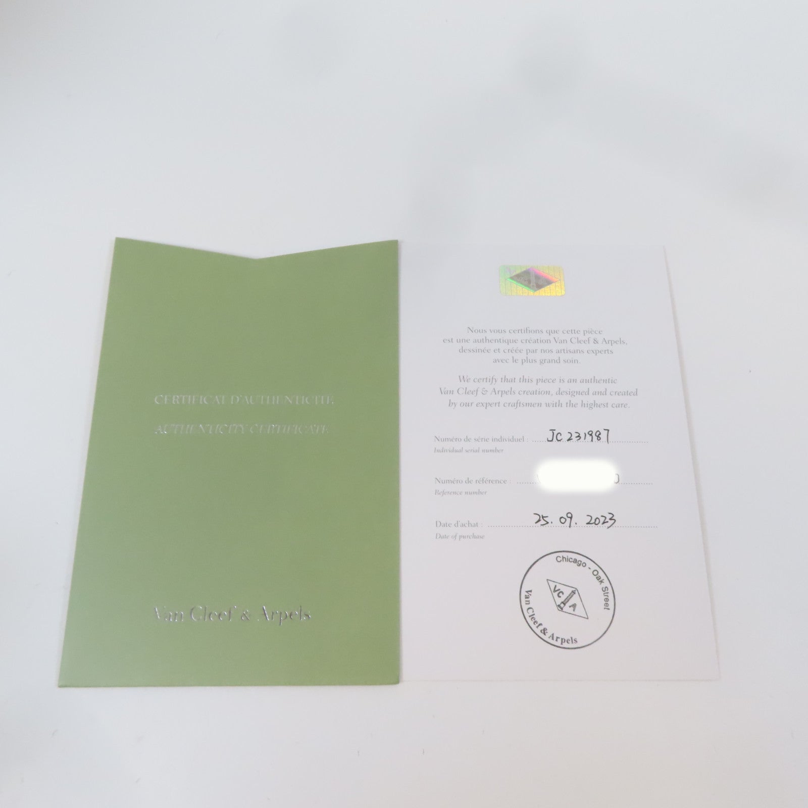 Van Cleef & Arpels 【激減優惠】18K黃金Two Butterfly項鍊#40cm