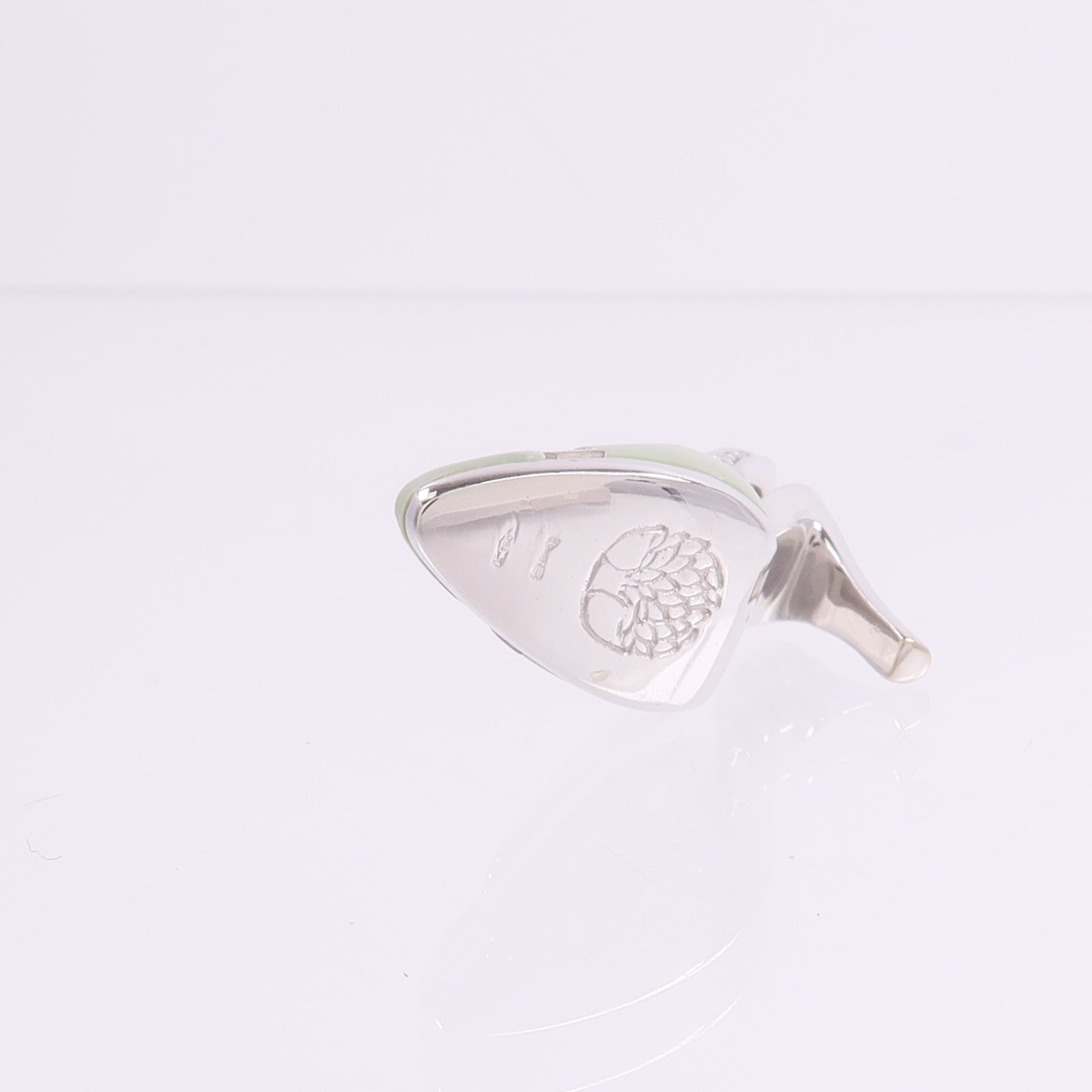 JEWELRY 18K白金Jade Diamond Pendent Top翡翠/鑽石吊墜