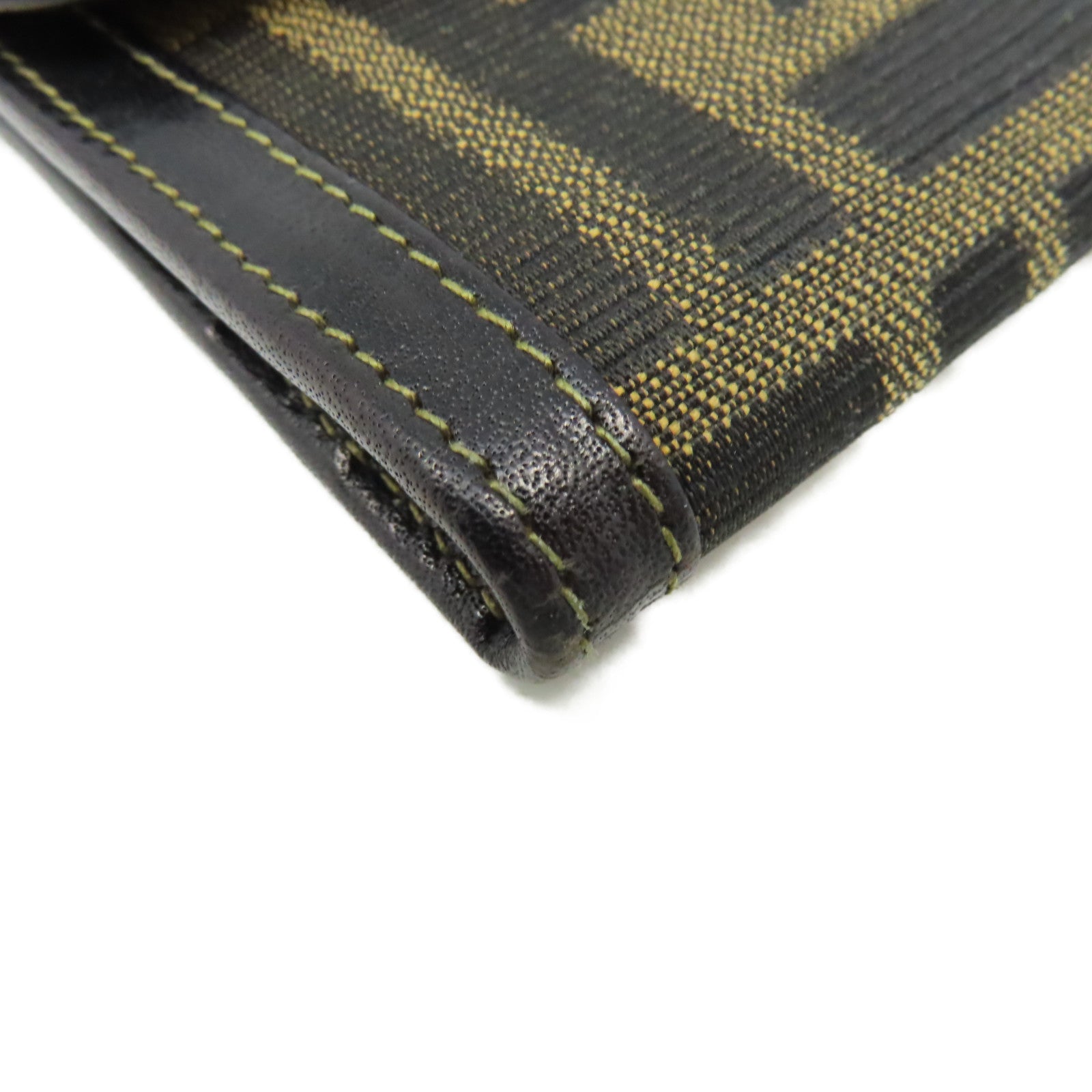 FENDI 【激減優惠】帆布/牛皮皮革Long Wallet長錢包啡色