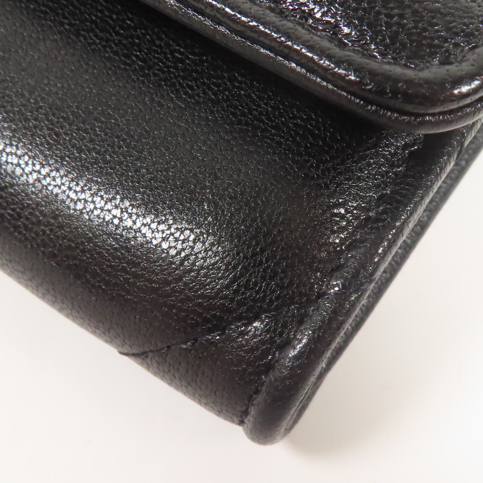CHANEL 牛皮皮革Wallet金扣長錢包