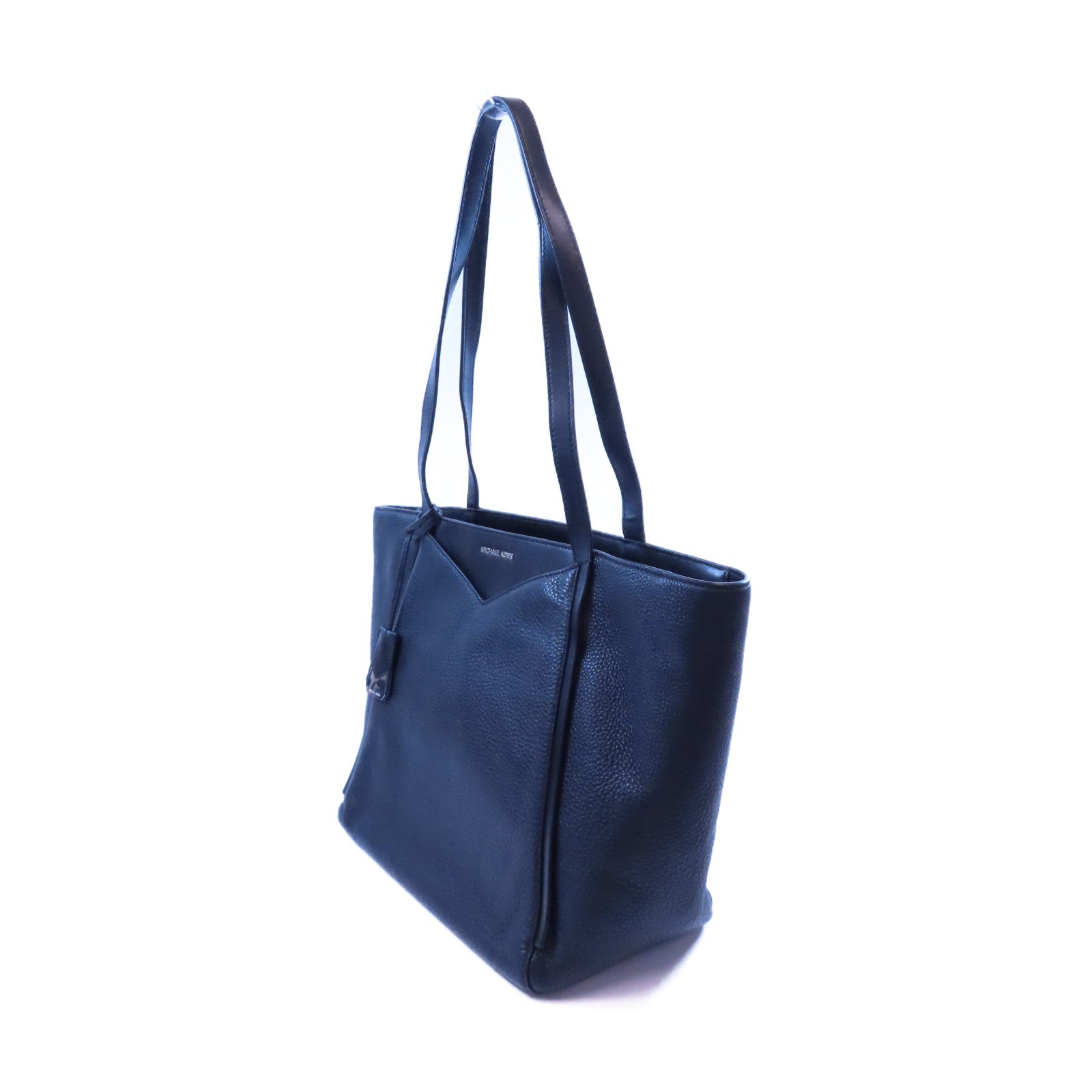 Michael Kors 牛皮皮革Tote Bag銀扣手挽袋黑色