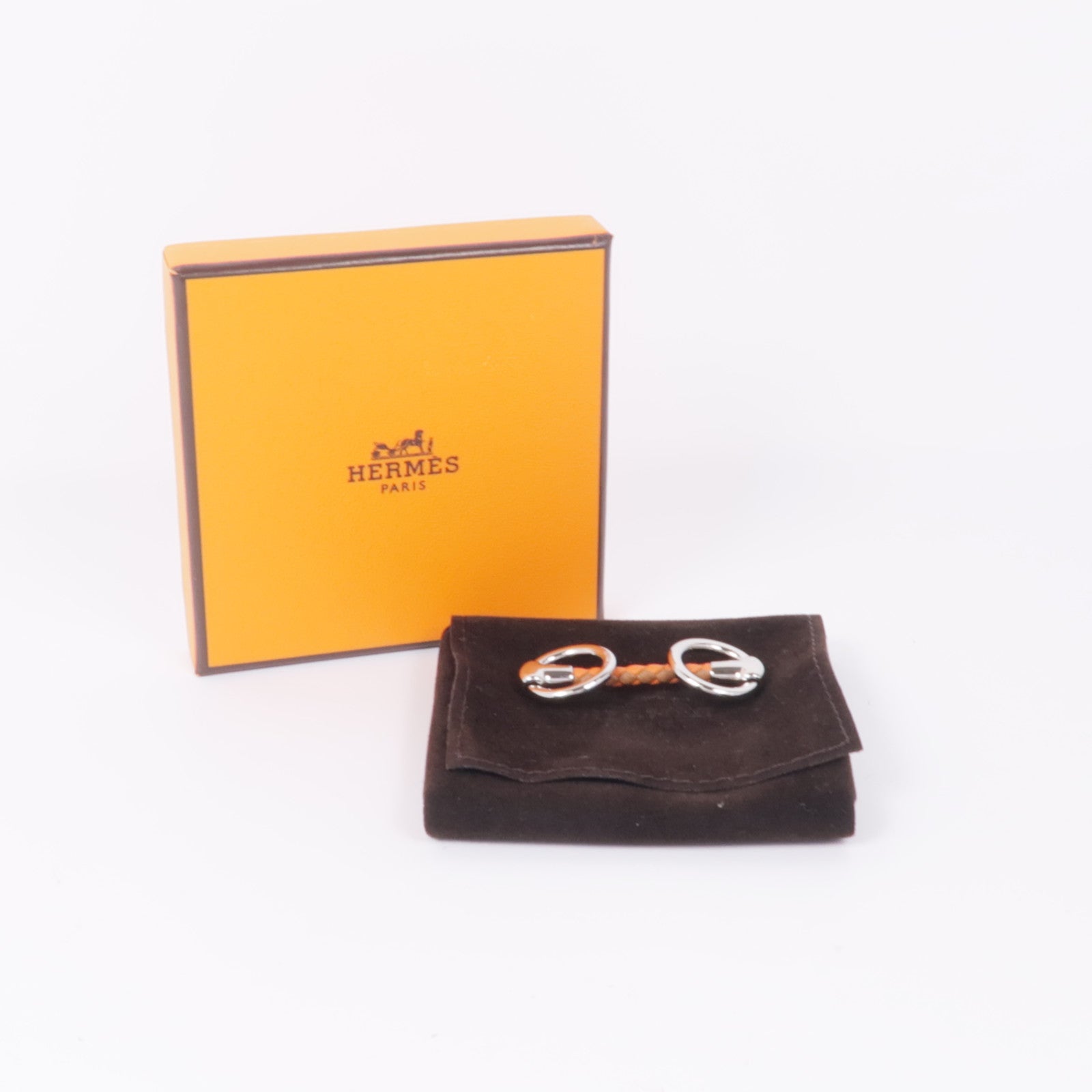 Hermes Mors Scarf Ring Hermes Twilly Bracelet HERMES 金屬/牛皮皮革