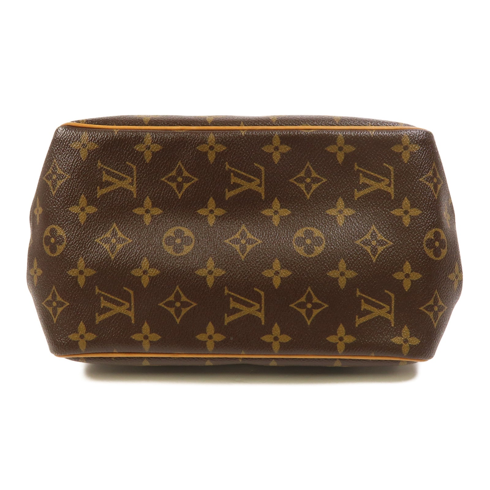 LOUIS VUITTON Monogram Batignolles金扣手挽袋棕色