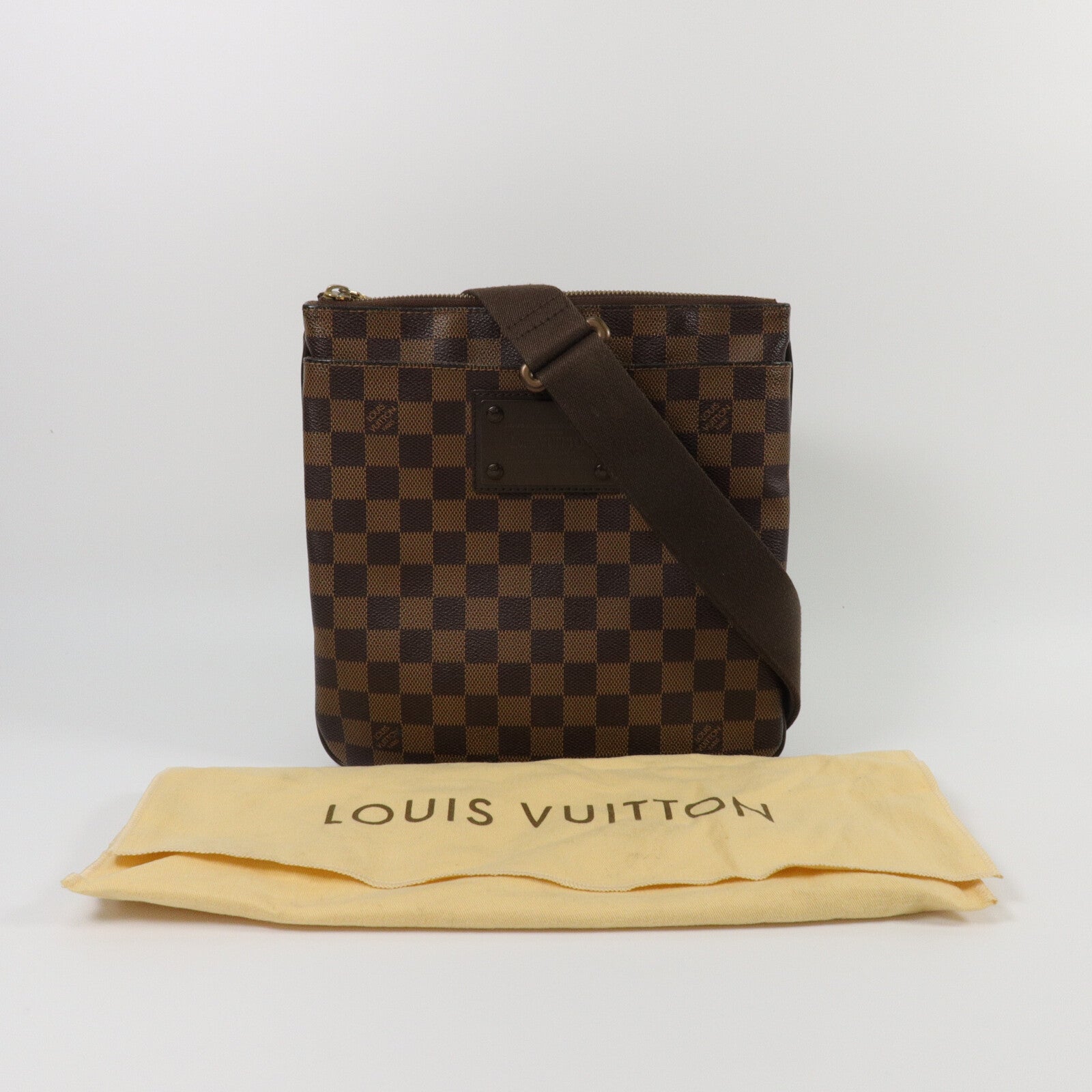 LOUIS VUITTON Damier Plate Brooklyn肩背袋
