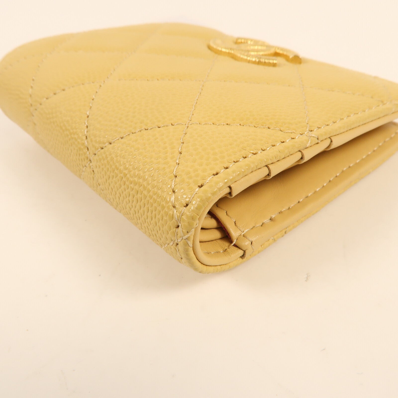 CHANEL 牛皮皮革Wallet金扣錢包