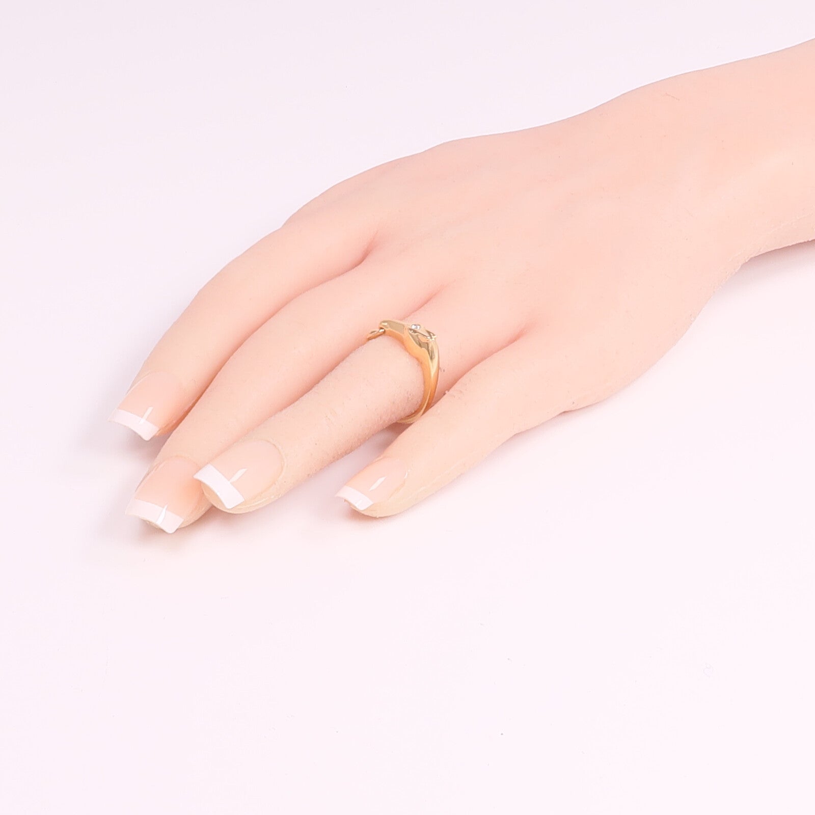 HERMES 18K玫瑰金Galop Ring鑽石戒指