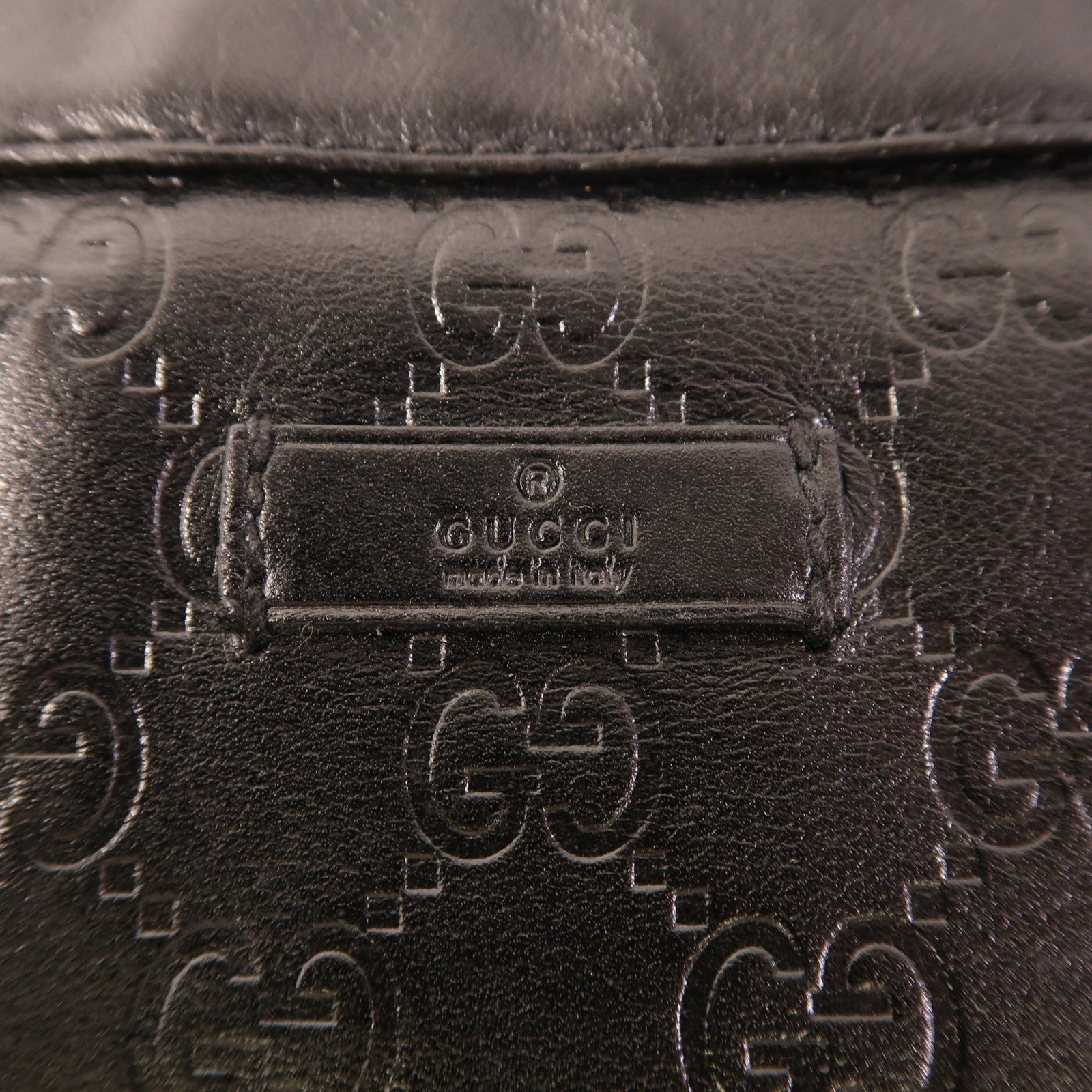 GUCCI 皮革Shoulder Bag銀扣肩背袋