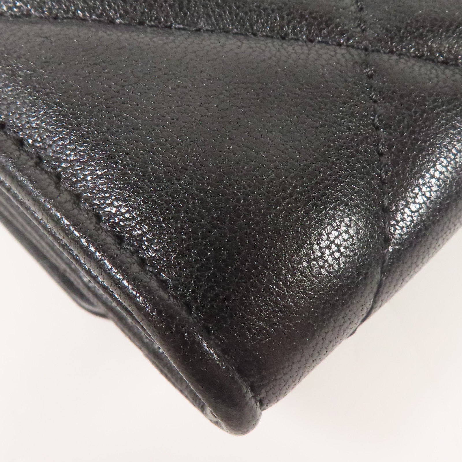 CHANEL 牛皮皮革Wallet金扣長錢包