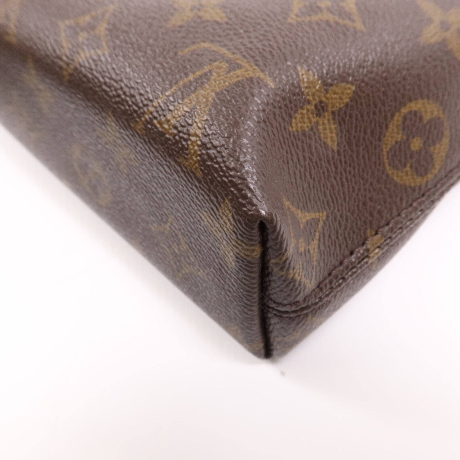 LOUIS VUITTON Monogram Macassar Porte-Documents Jour銀扣肩背袋