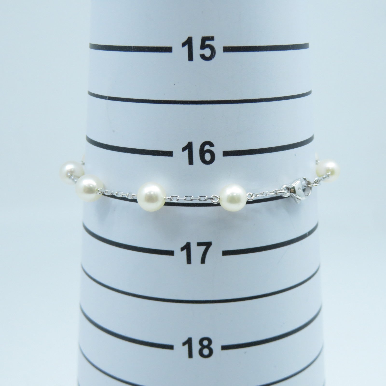 JEWELRY 【激減優惠】18K白金Pearl Bracelet珍珠手鏈銀色/白色