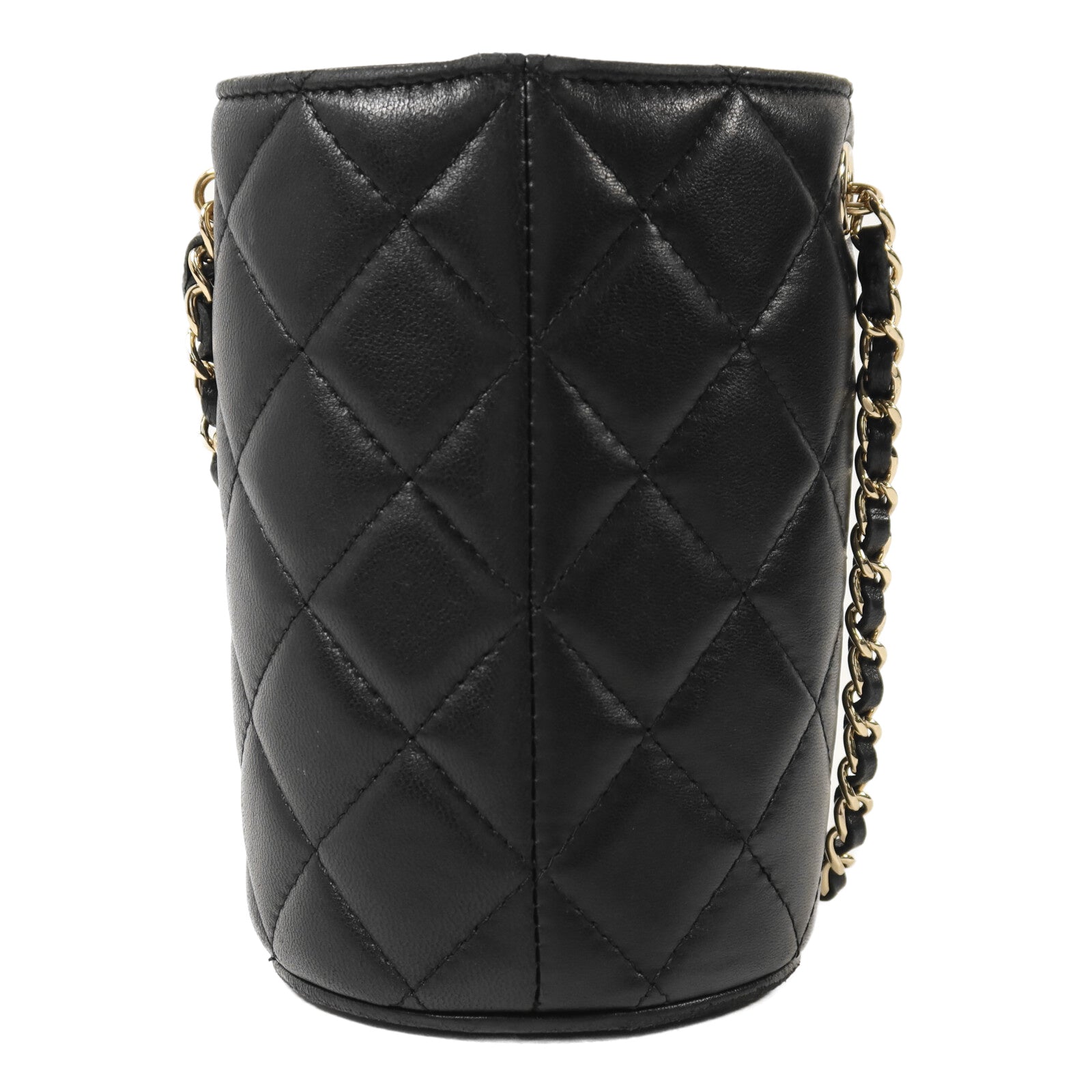 CHANEL 【激減優惠】羊皮皮革Bucket Bag金扣鏈帶肩背袋