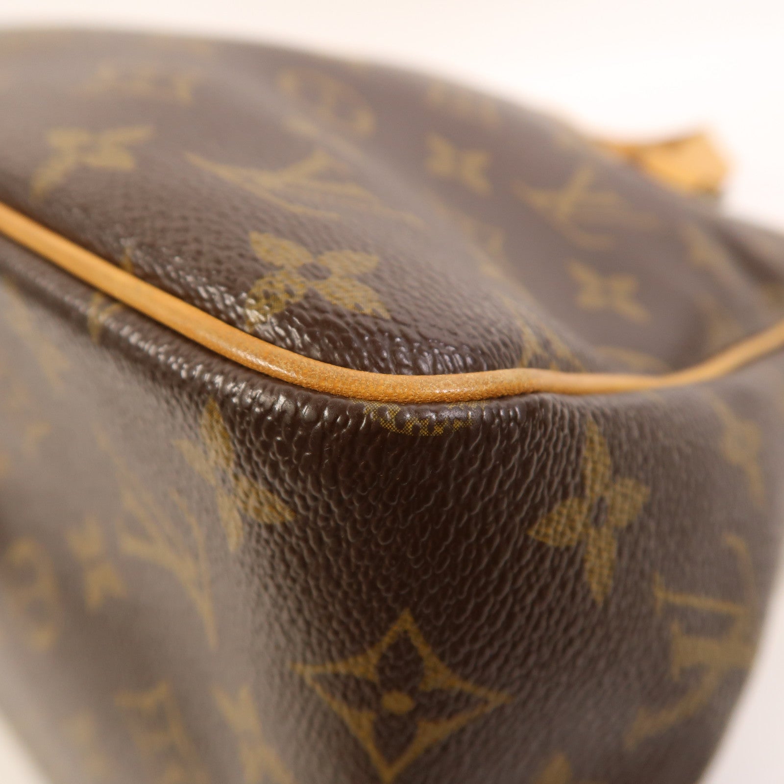 LOUIS VUITTON Monogram Batignolles金扣手挽袋棕色