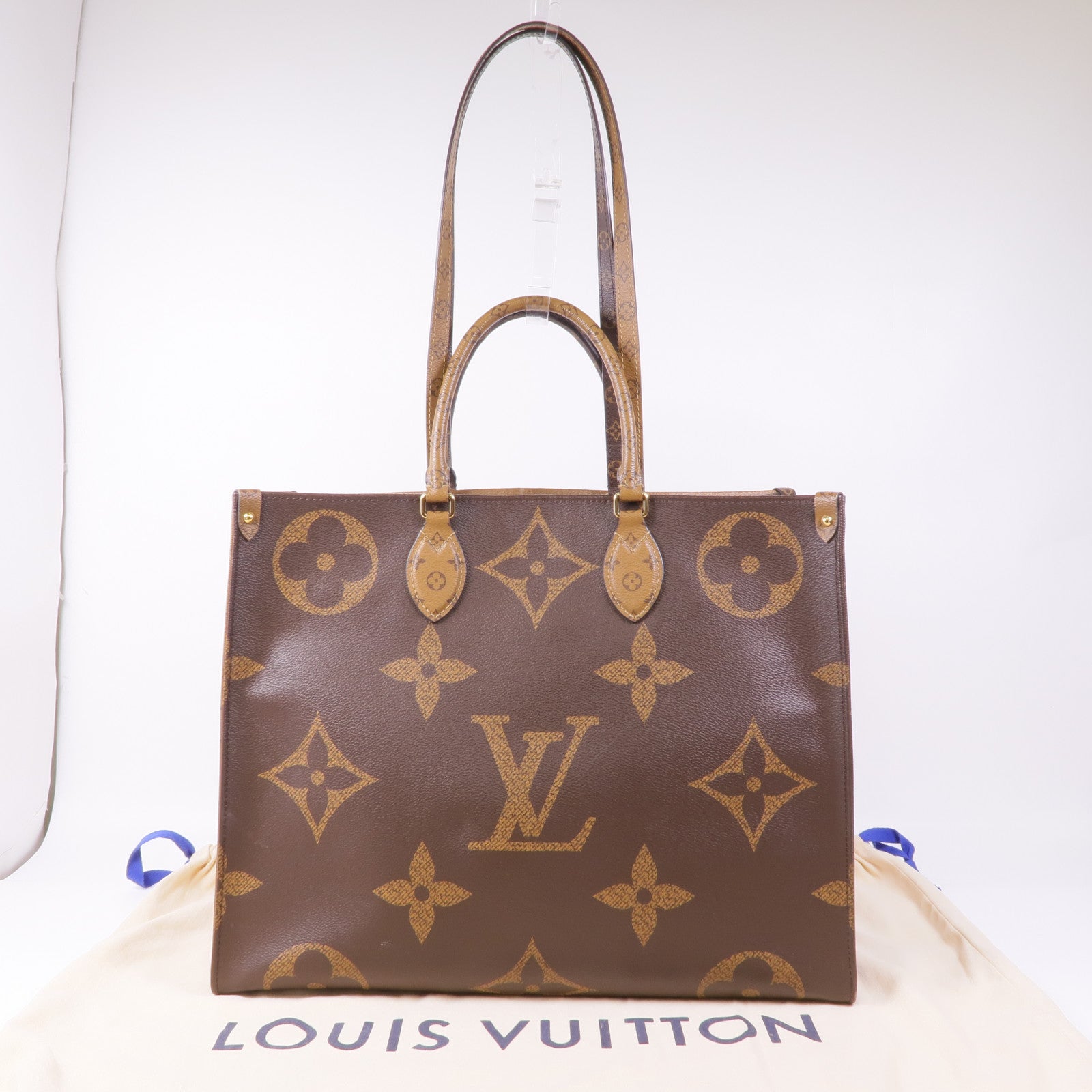 LOUIS VUITTON 【激減優惠】Monogram Giant On The Go GM金扣手挽肩背兩用袋