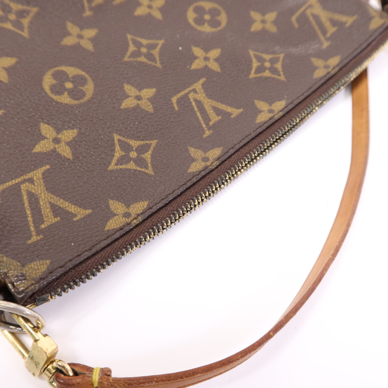 LOUIS VUITTON Monogram Pochette Accessoires金扣手挽袋