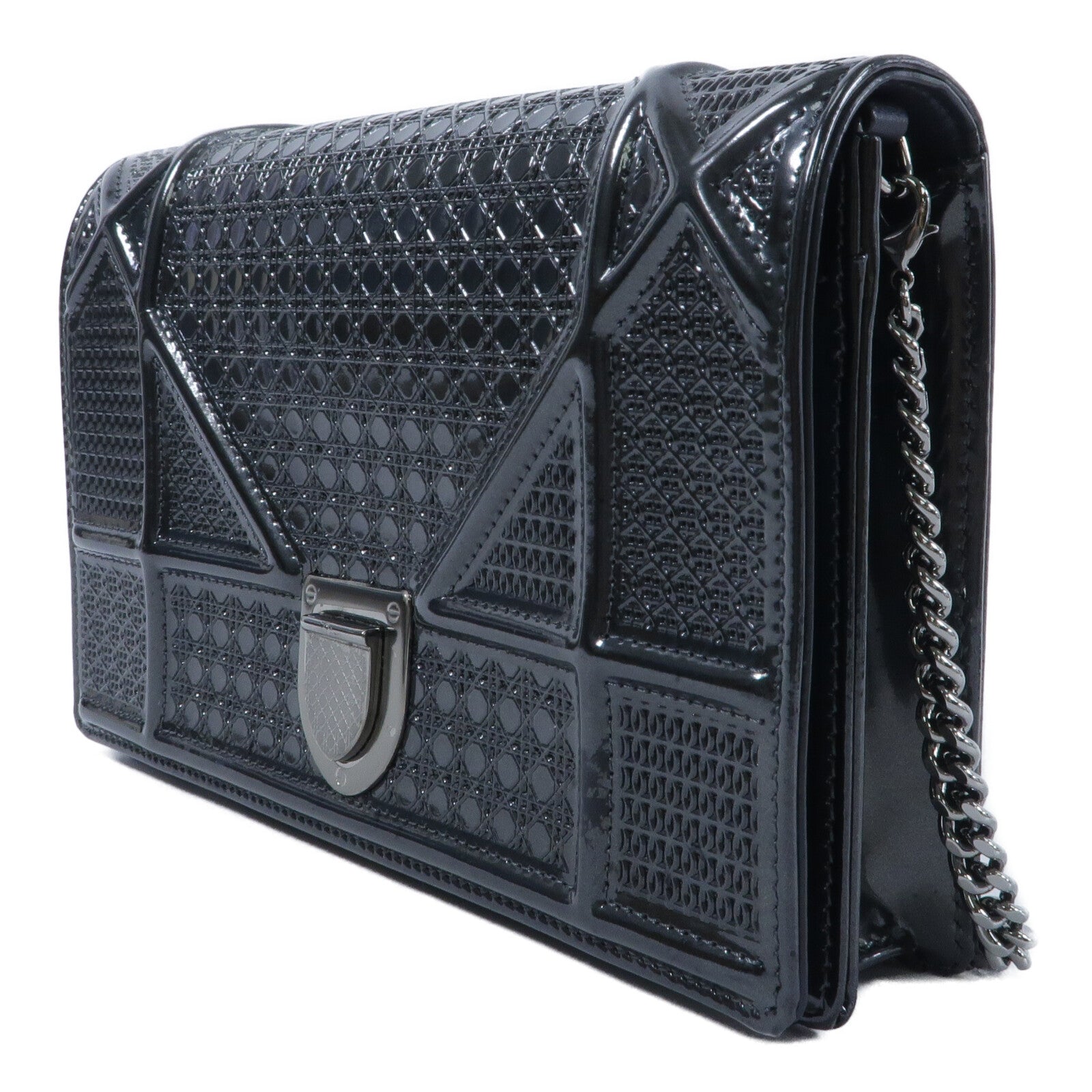 Dior 漆皮皮革Diorama Wallet On Chain鏈帶肩背袋