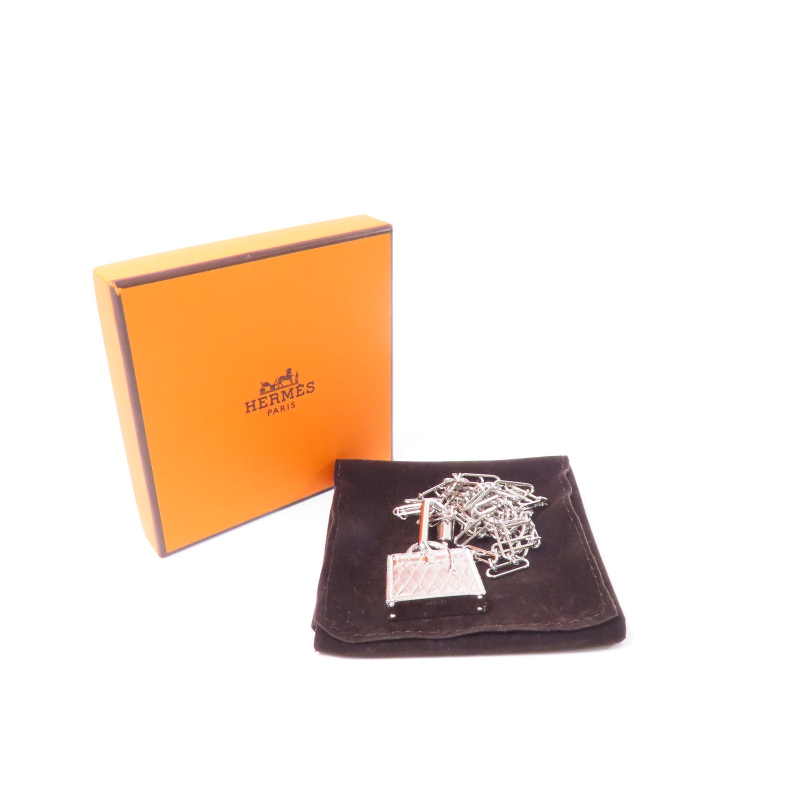 HERMES 【激減優惠】金屬Necklace項鍊銀色