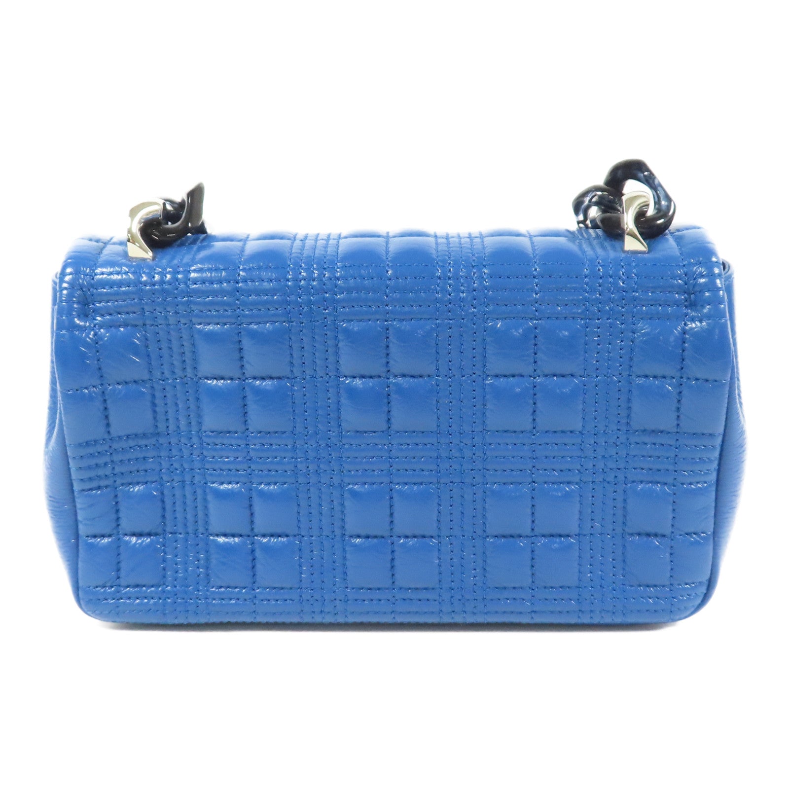 BURBERRY 牛皮皮革Chain Shoulder銀扣鏈帶肩背袋