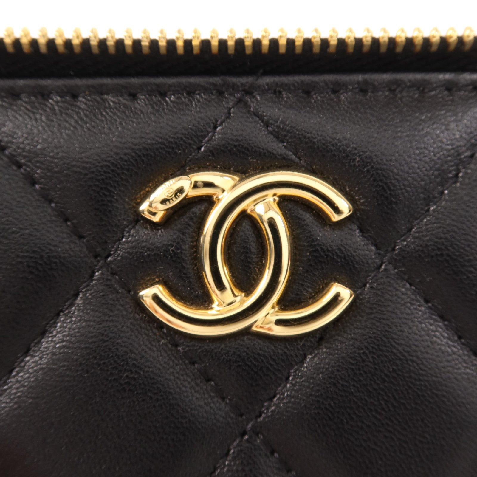 CHANEL 羊皮皮革Vanity金扣手挽肩背兩用袋