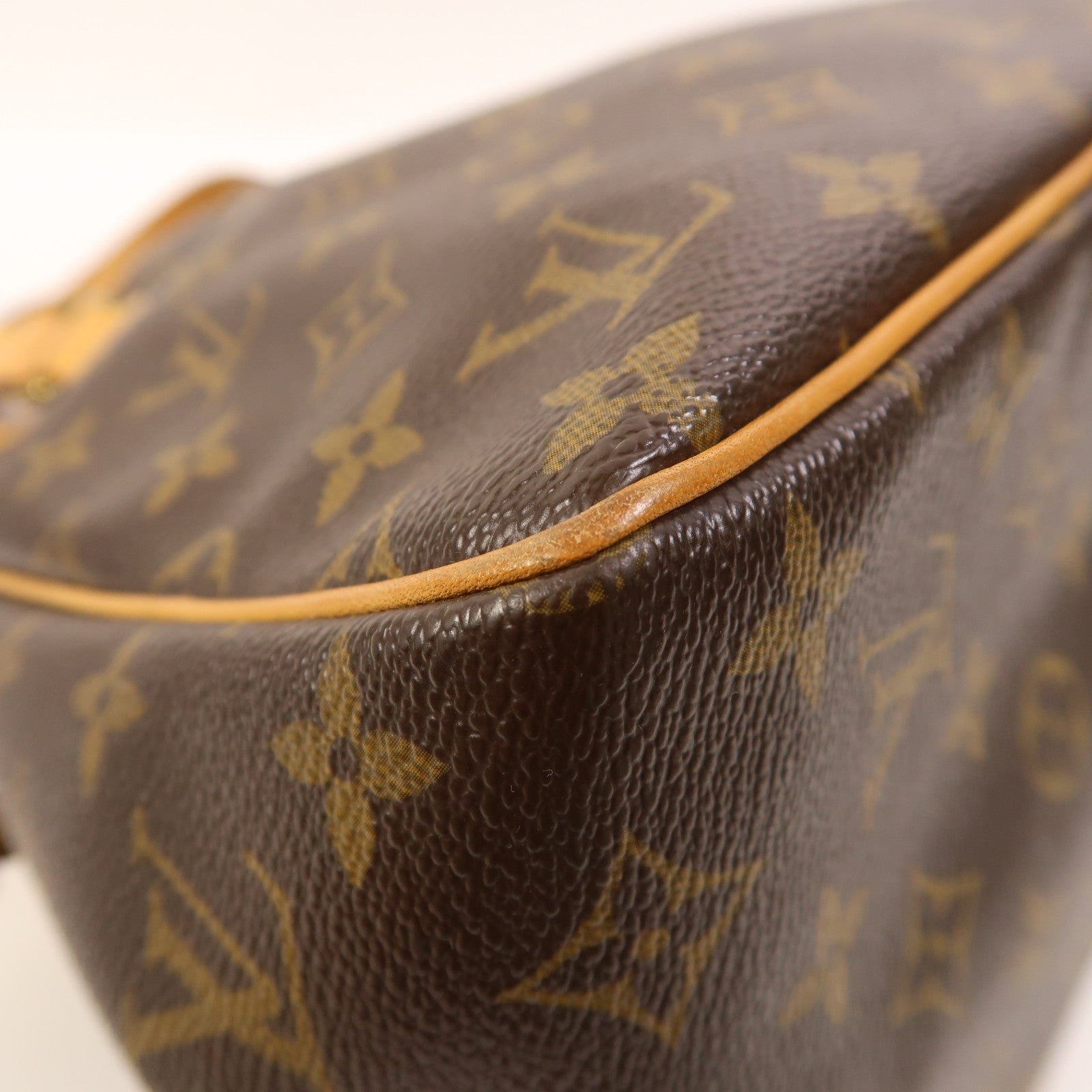 LOUIS VUITTON Monogram Batignolles金扣手挽袋棕色