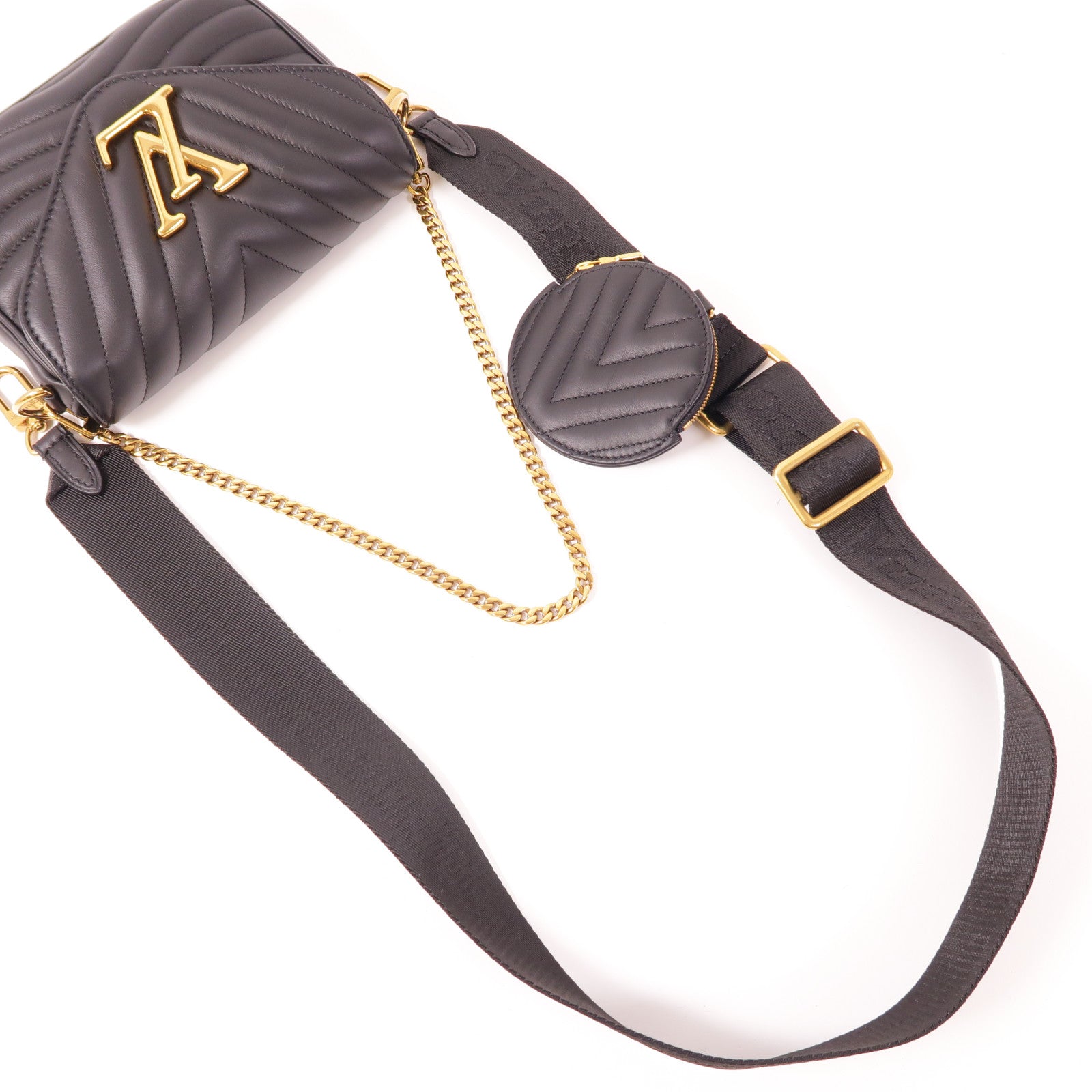 LOUIS VUITTON 牛皮皮革New Wave金扣手挽肩背兩用袋