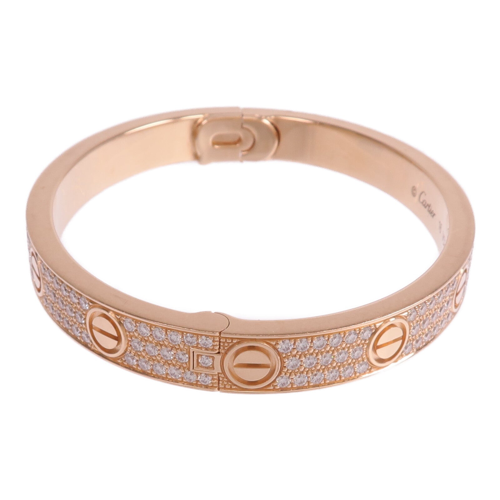 CARTIER 【激減優惠】18K玫瑰金Love Bracelet Full Diamonds鑽石手鐲Cartier#16