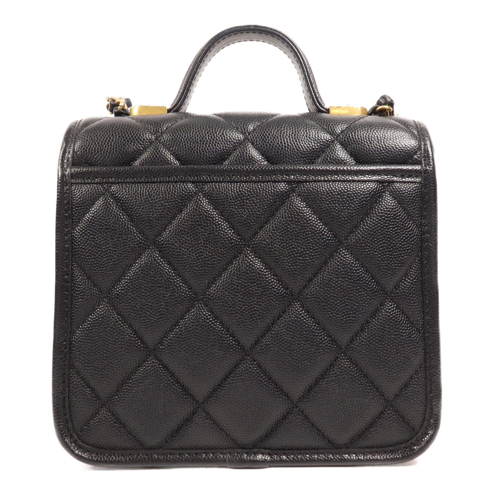 CHANEL 【激減優惠】牛皮皮革Shoulder Bag金扣手挽肩背兩用袋