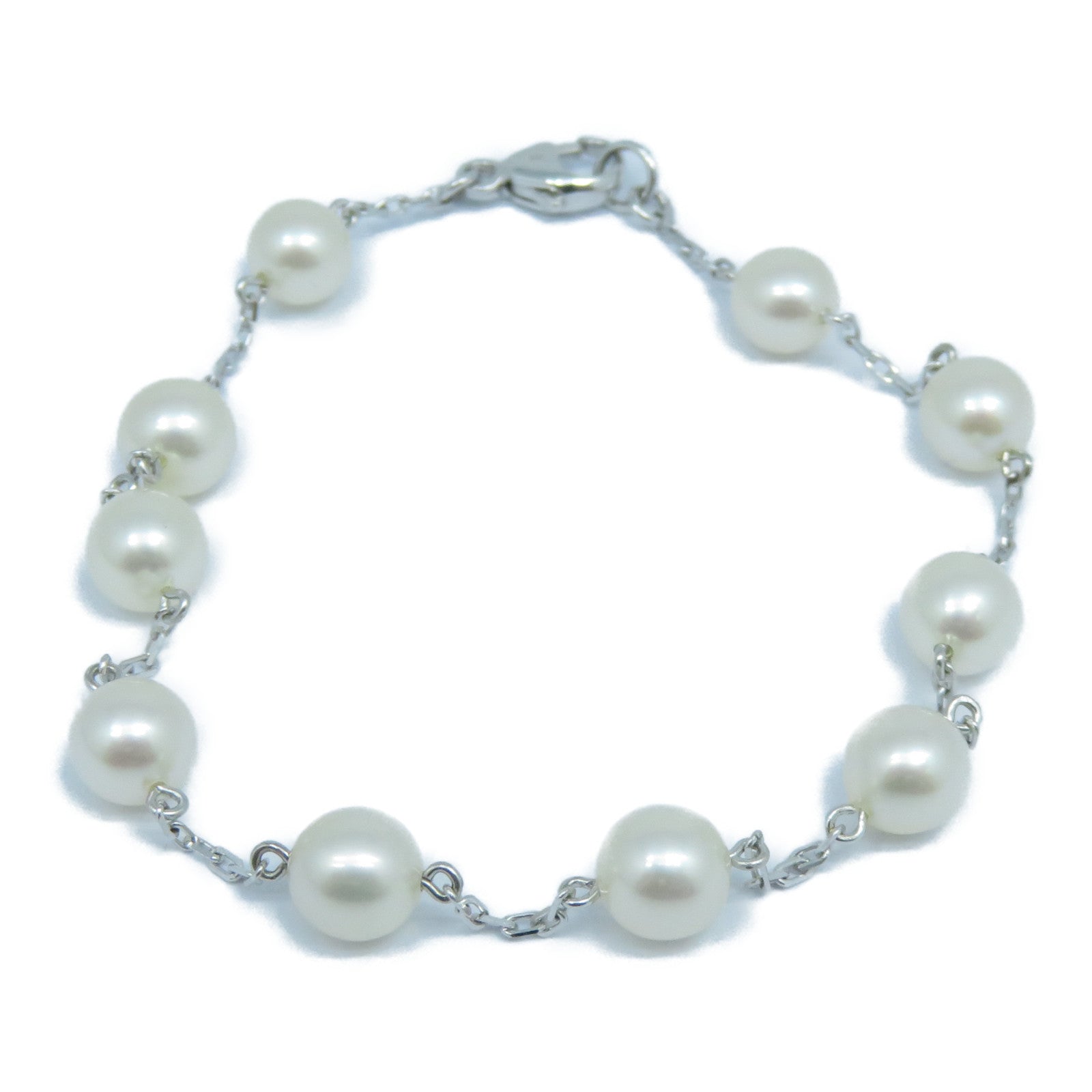 JEWELRY 【激減優惠】18K白金Pearl Bracelet珍珠手鏈銀色/白色