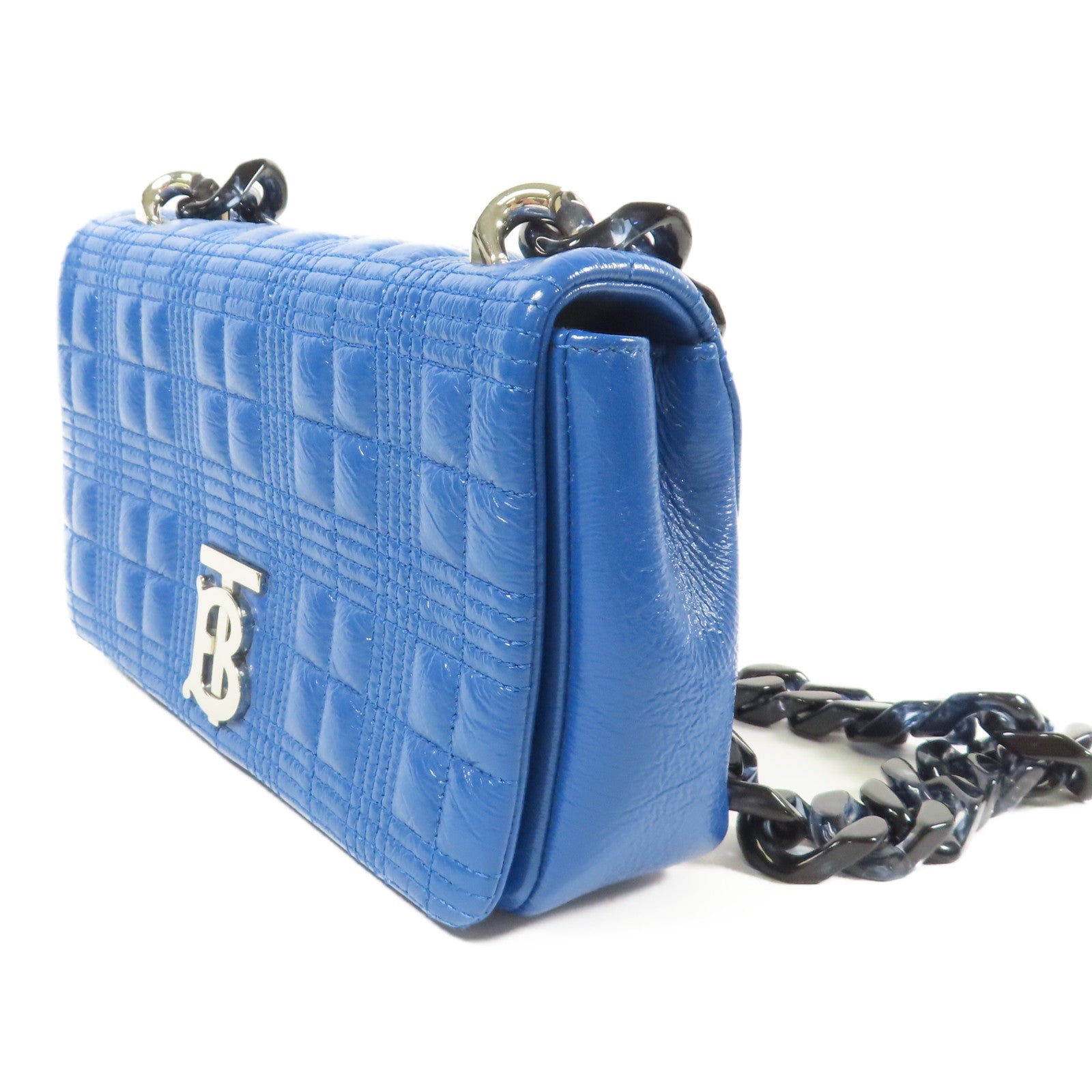 BURBERRY 牛皮皮革Chain Shoulder銀扣鏈帶肩背袋