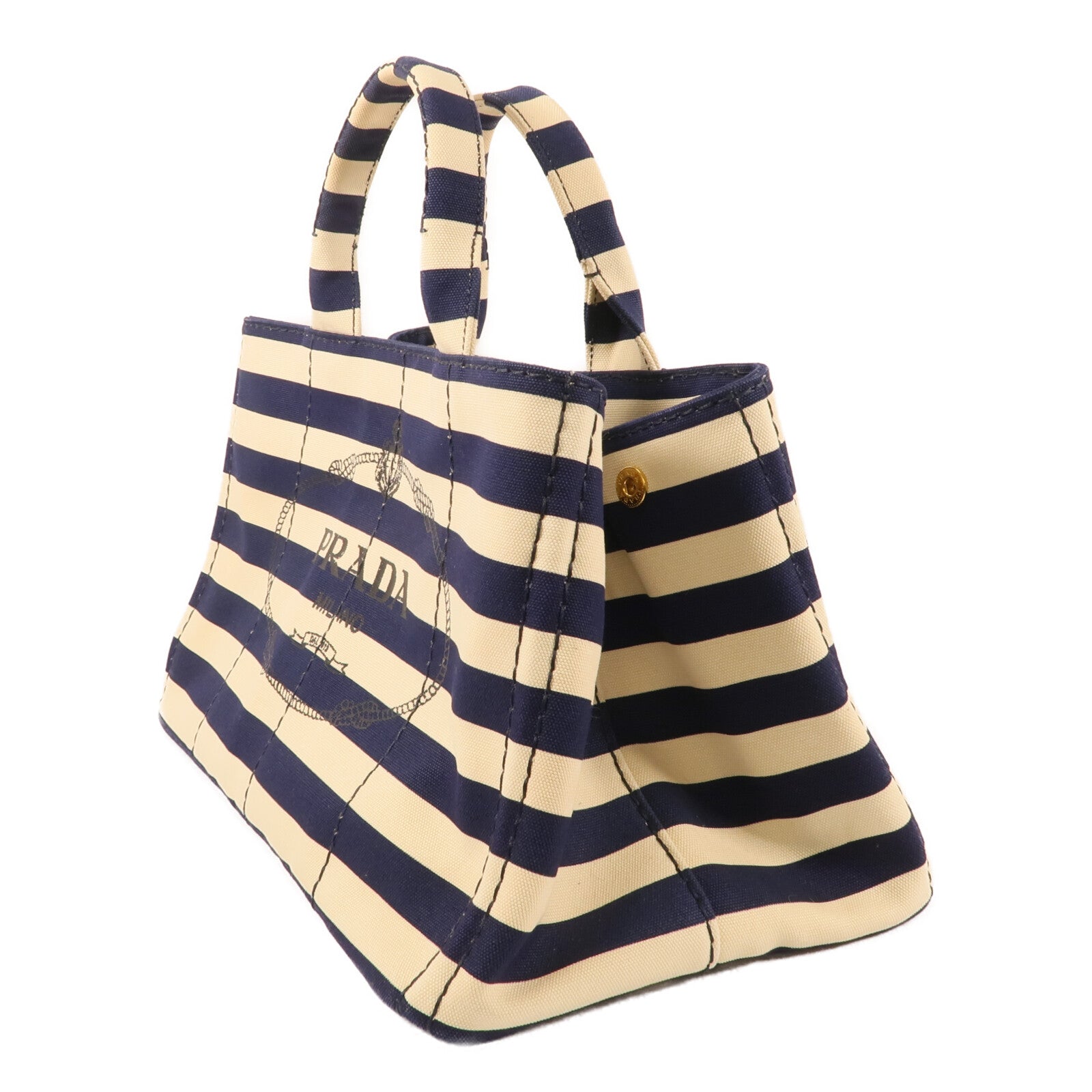 PRADA 帆布Canapa Handbag金扣手挽袋