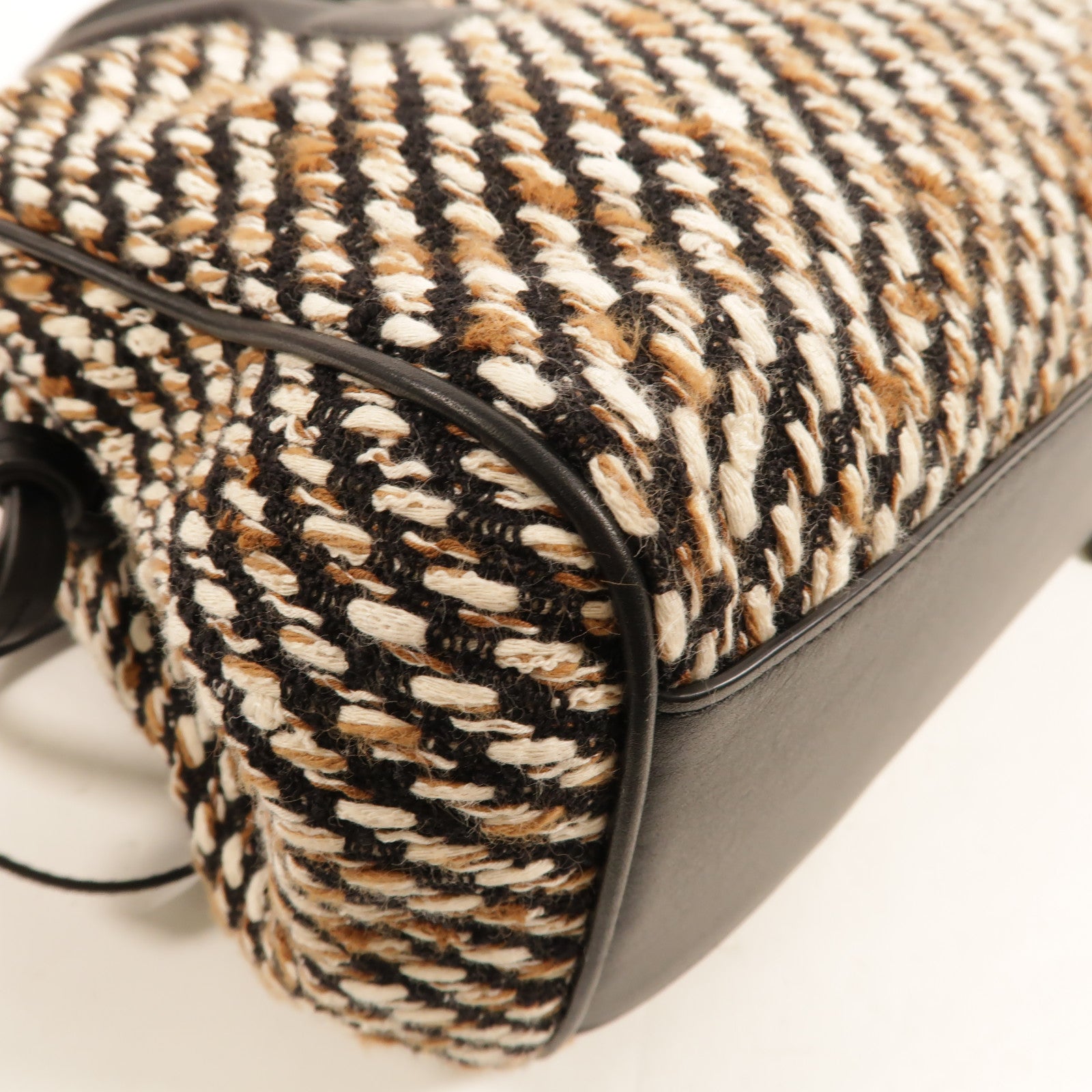 CHANEL Tweed/牛皮皮革Small Shopping Bag肩背袋