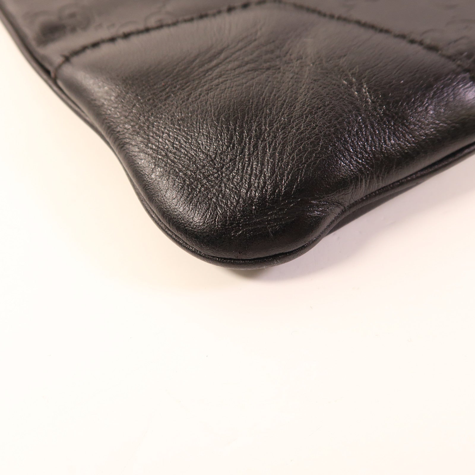 GUCCI 皮革Shoulder Bag銀扣肩背袋