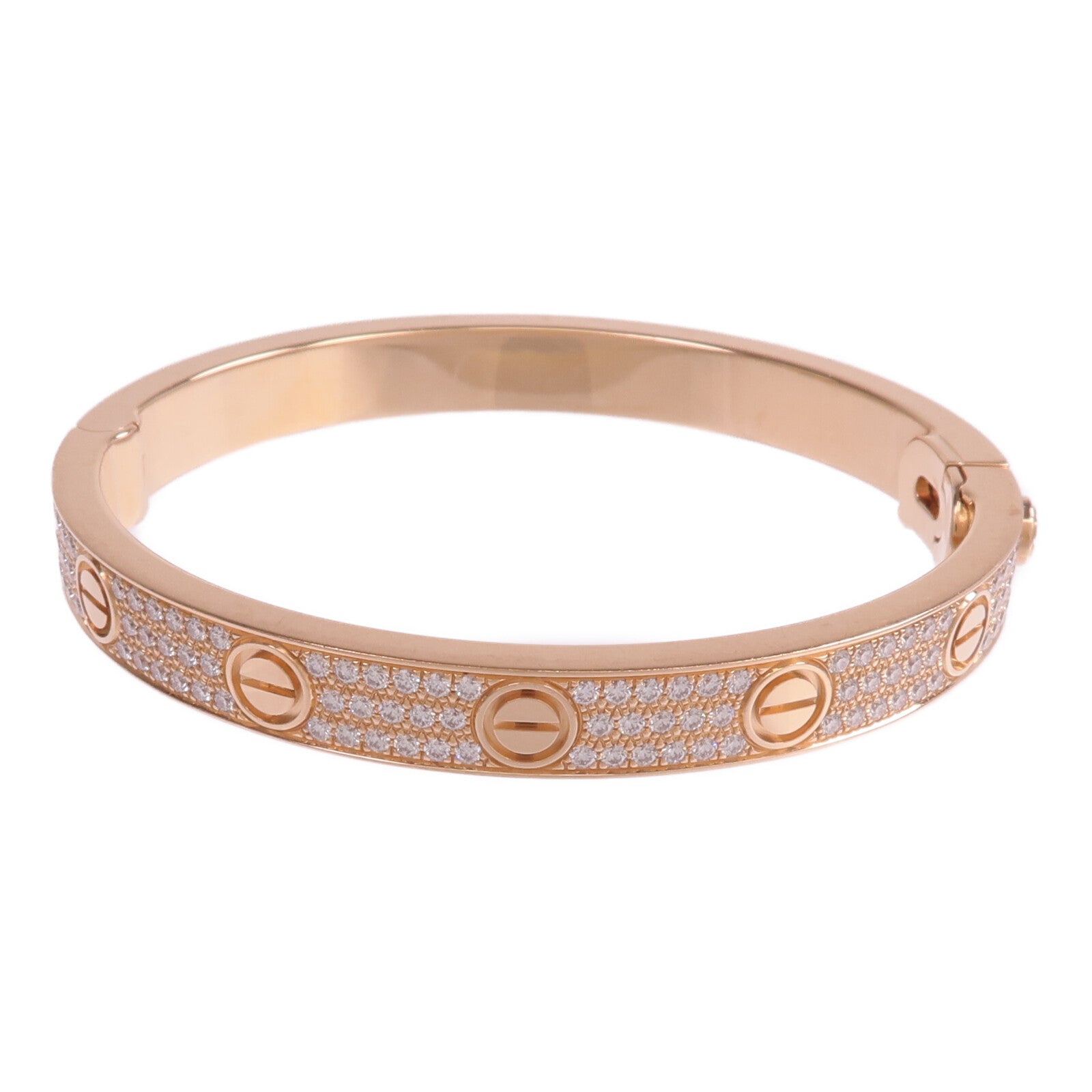 CARTIER 18K玫瑰金Love Bracelet Full Diamonds鑽石手鐲Cartier#16