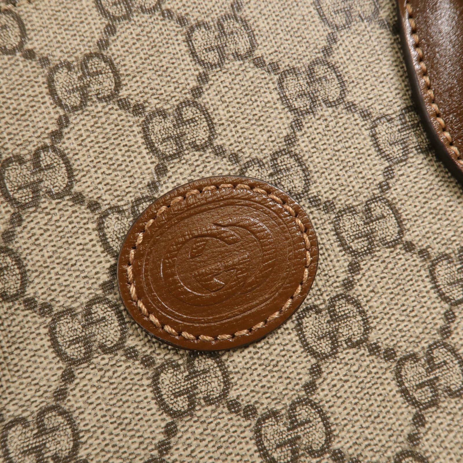 GUCCI 塗層帆布Interlocking G手挽肩背兩用袋