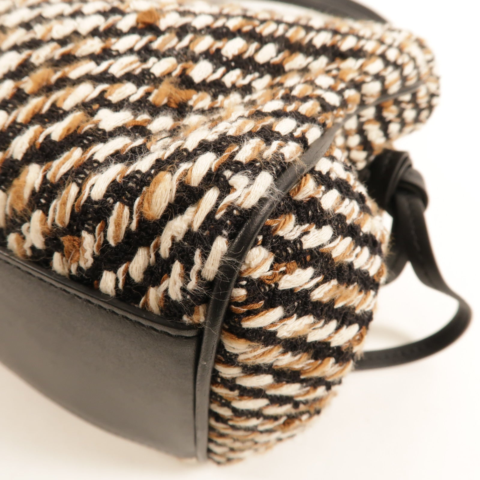 CHANEL Tweed/牛皮皮革Small Shopping Bag肩背袋