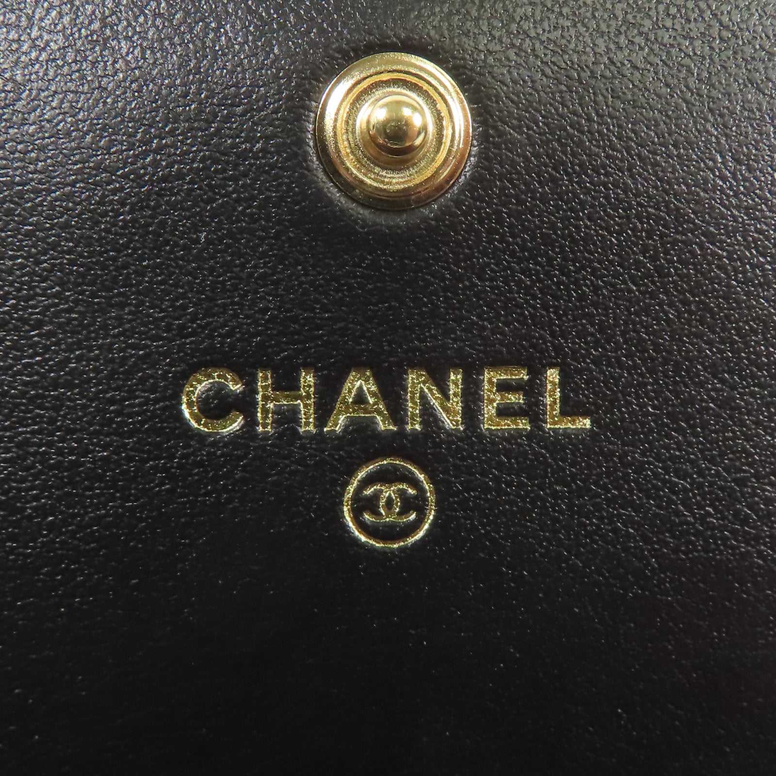 CHANEL 牛皮皮革Wallet金扣長錢包