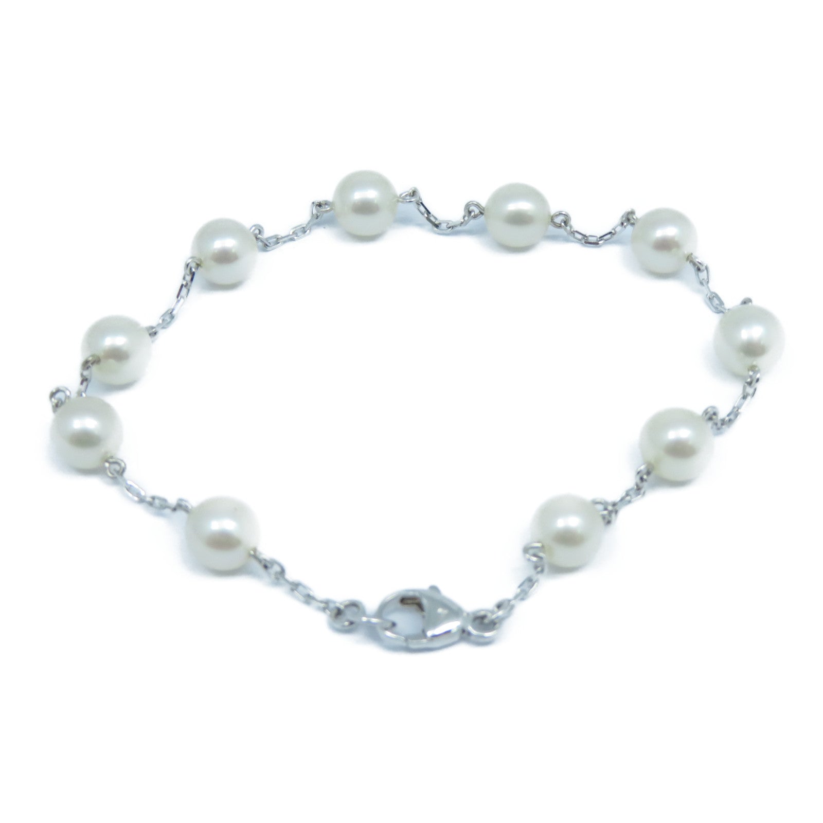 JEWELRY 【激減優惠】18K白金Pearl Bracelet珍珠手鏈銀色/白色