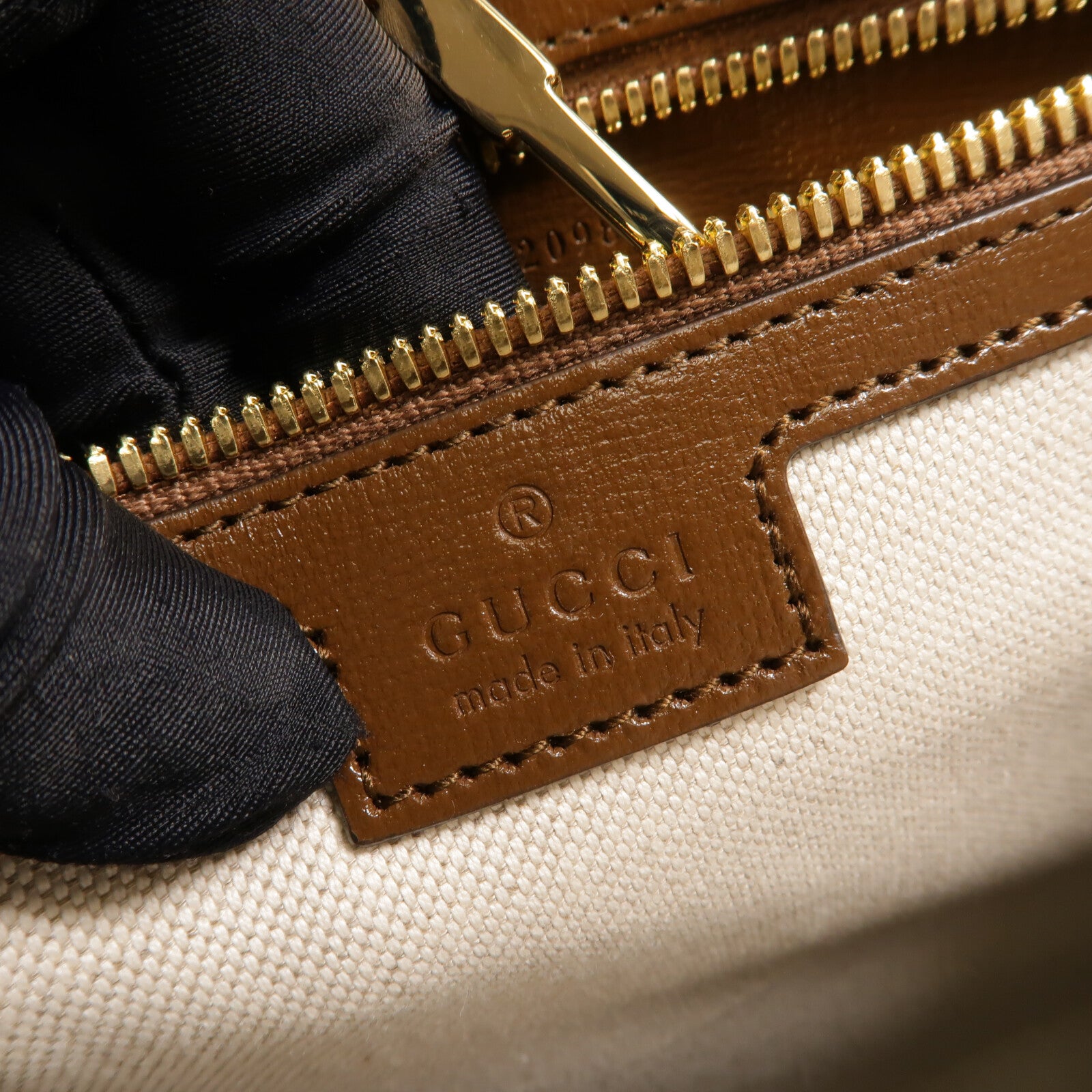 GUCCI 塗層帆布Interlocking G手挽肩背兩用袋