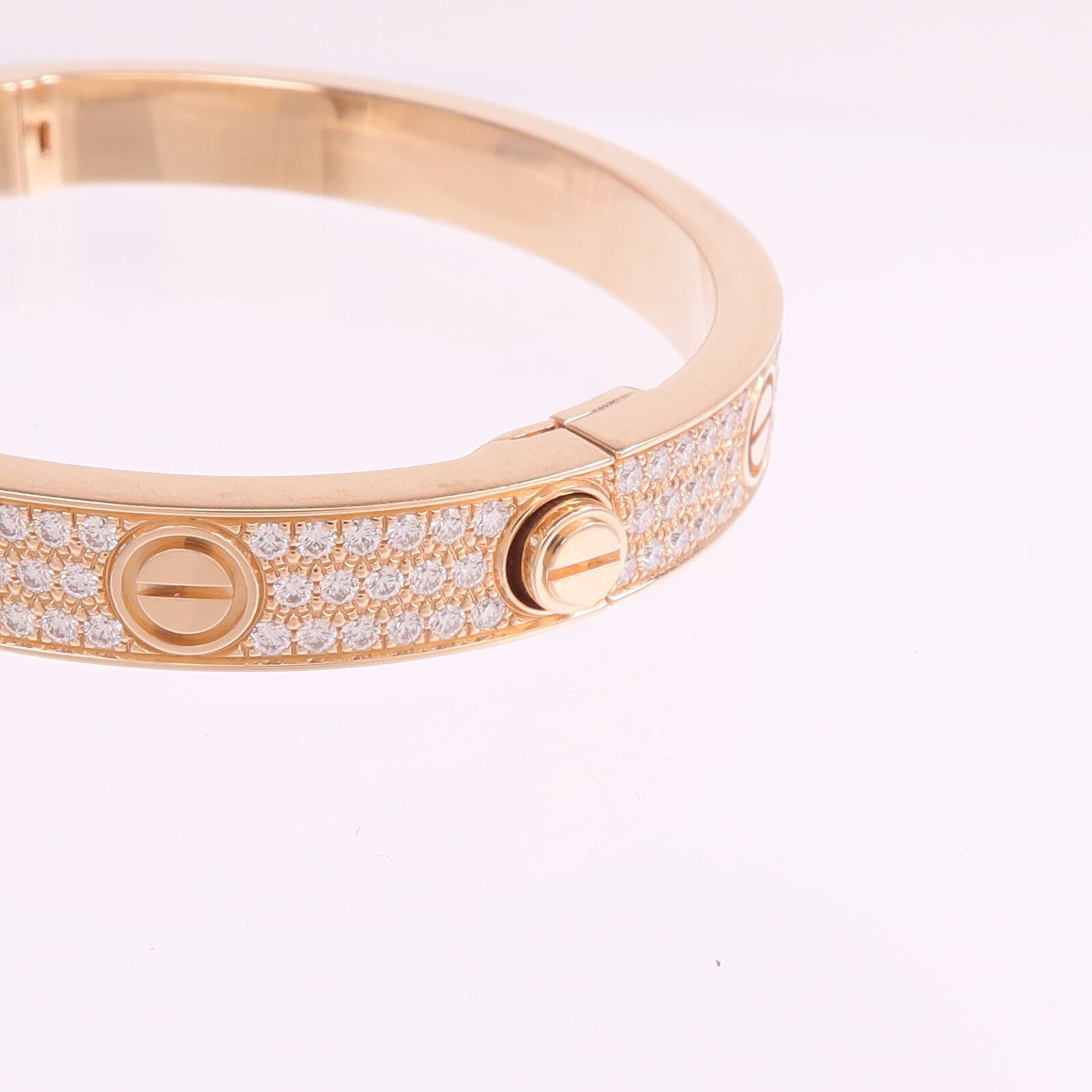 CARTIER 【激減優惠】18K玫瑰金Love Bracelet Full Diamonds鑽石手鐲Cartier#16