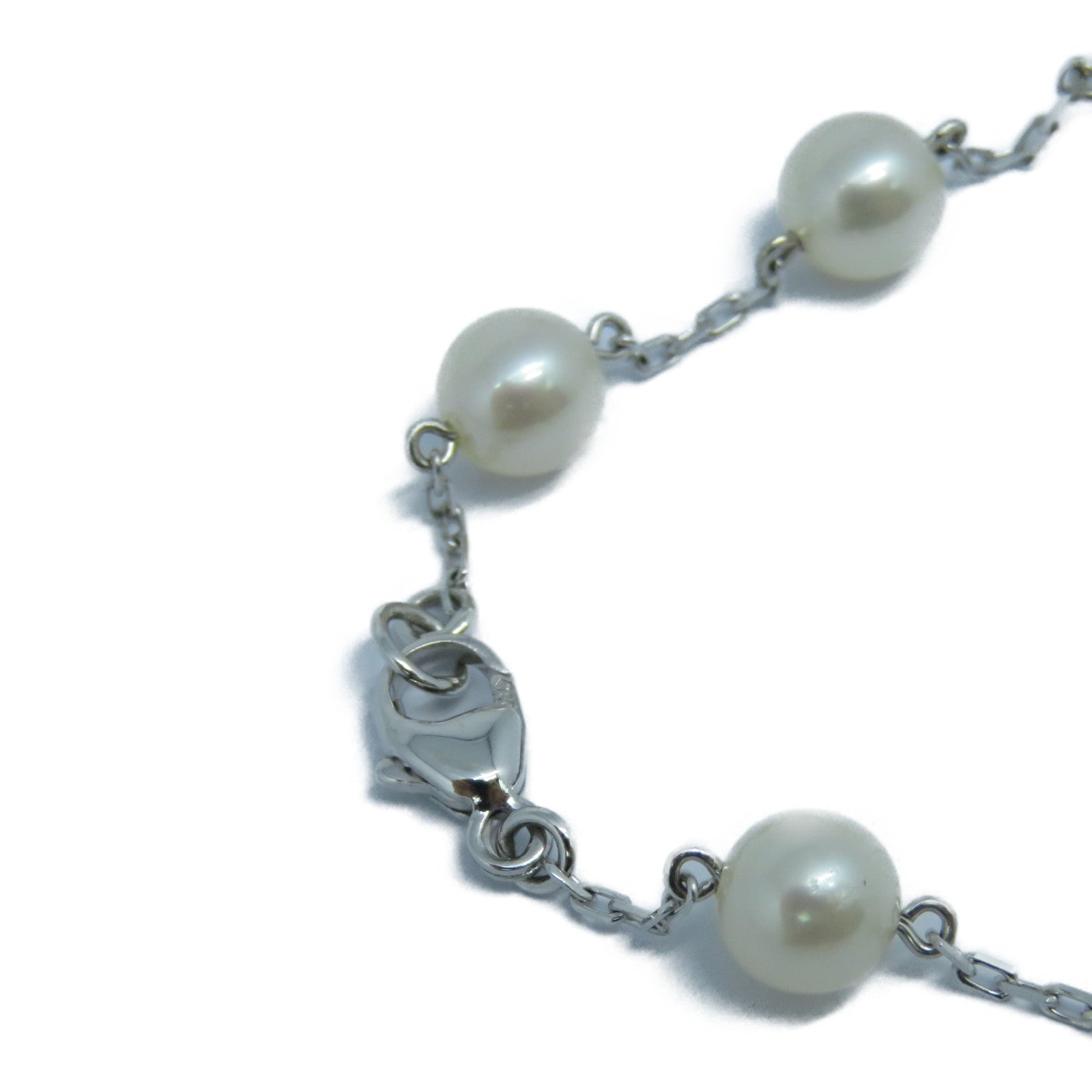 JEWELRY 【激減優惠】18K白金Pearl Bracelet珍珠手鏈銀色/白色