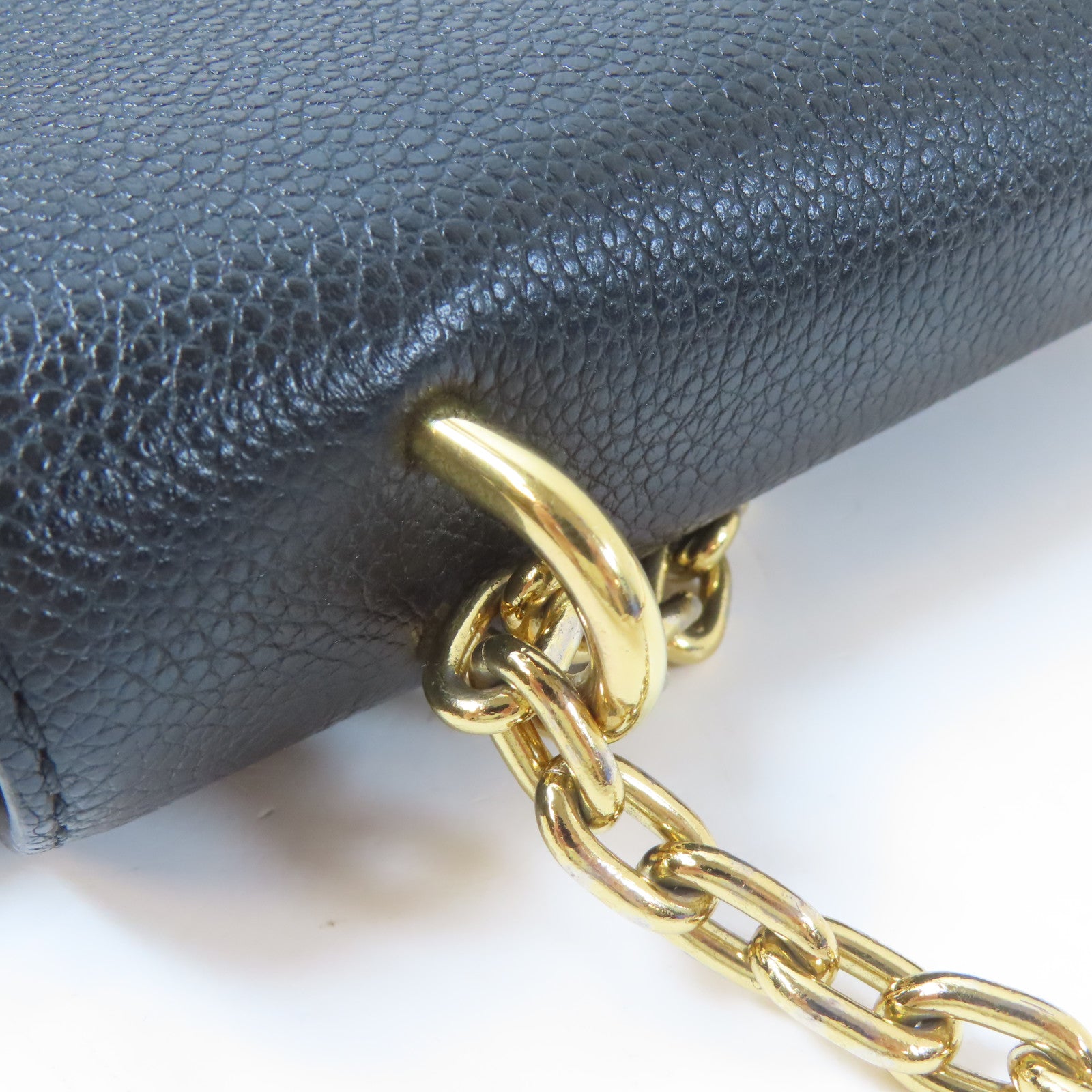 LOUIS VUITTON 【激減優惠】Monogram Saint Placide金扣鏈帶肩背袋啡色/黑色