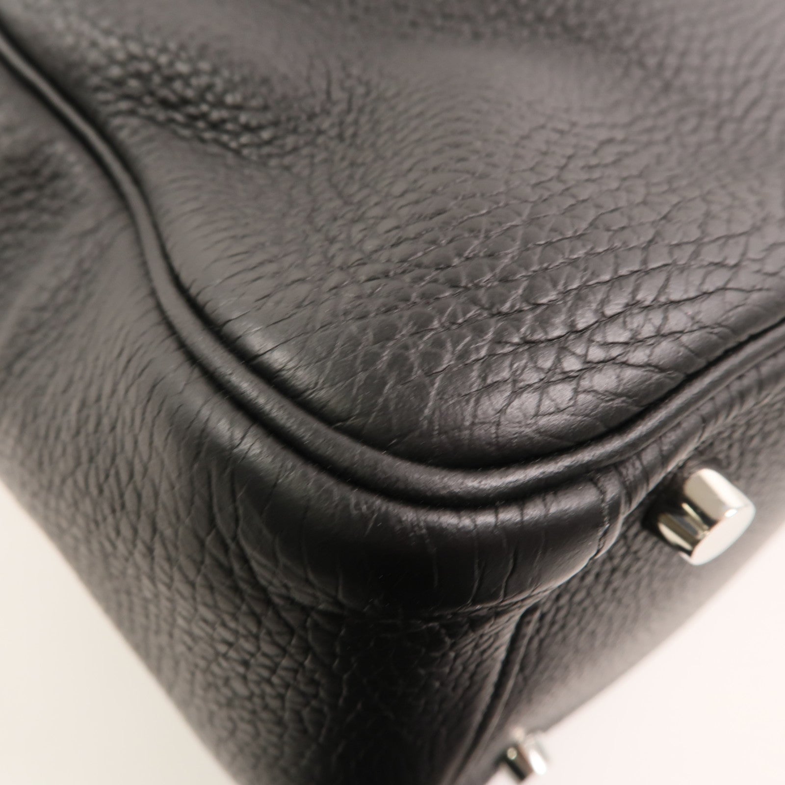 HERMES Clemence皮革Lindy 26手挽肩背兩用袋Noir