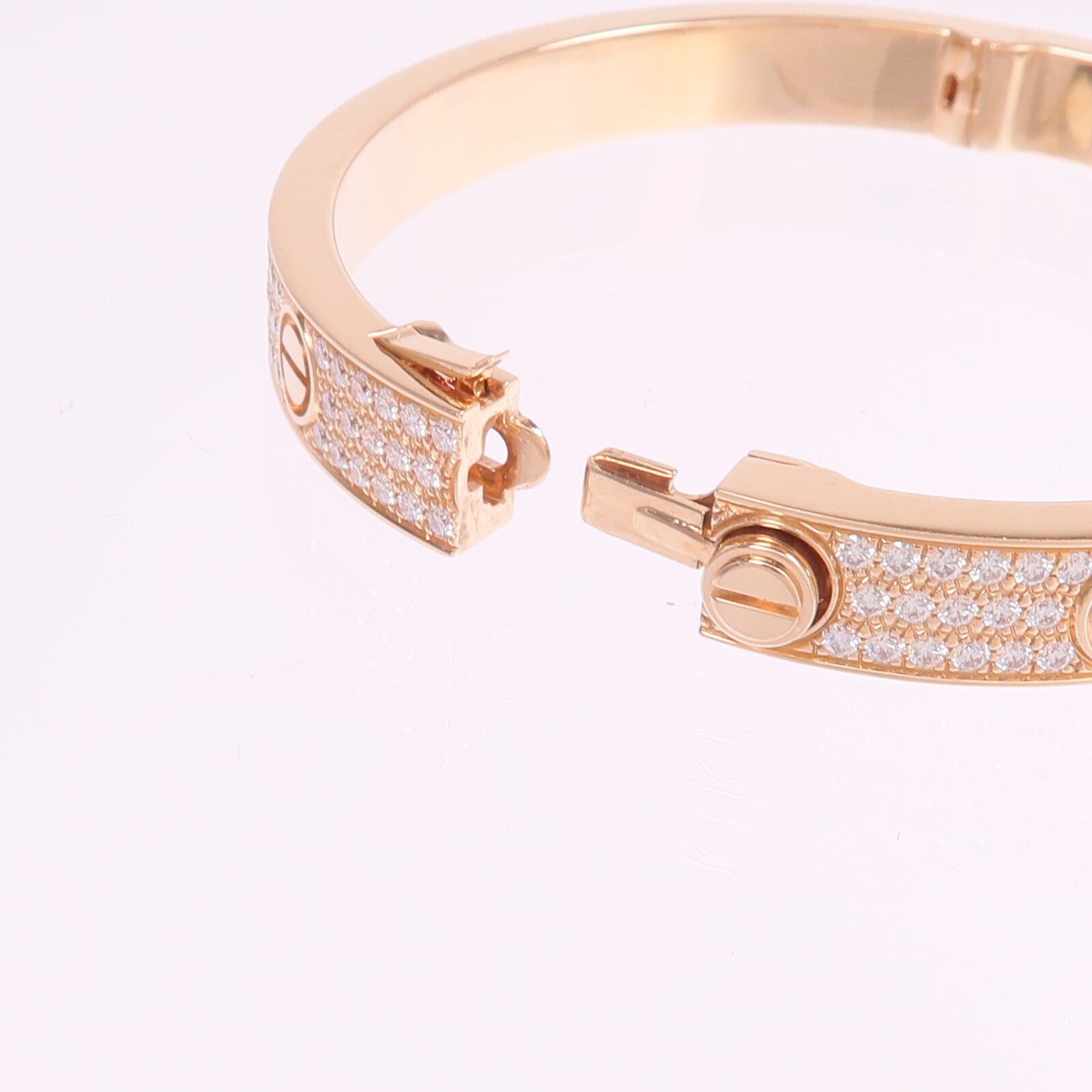 CARTIER 【激減優惠】18K玫瑰金Love Bracelet Full Diamonds鑽石手鐲Cartier#16