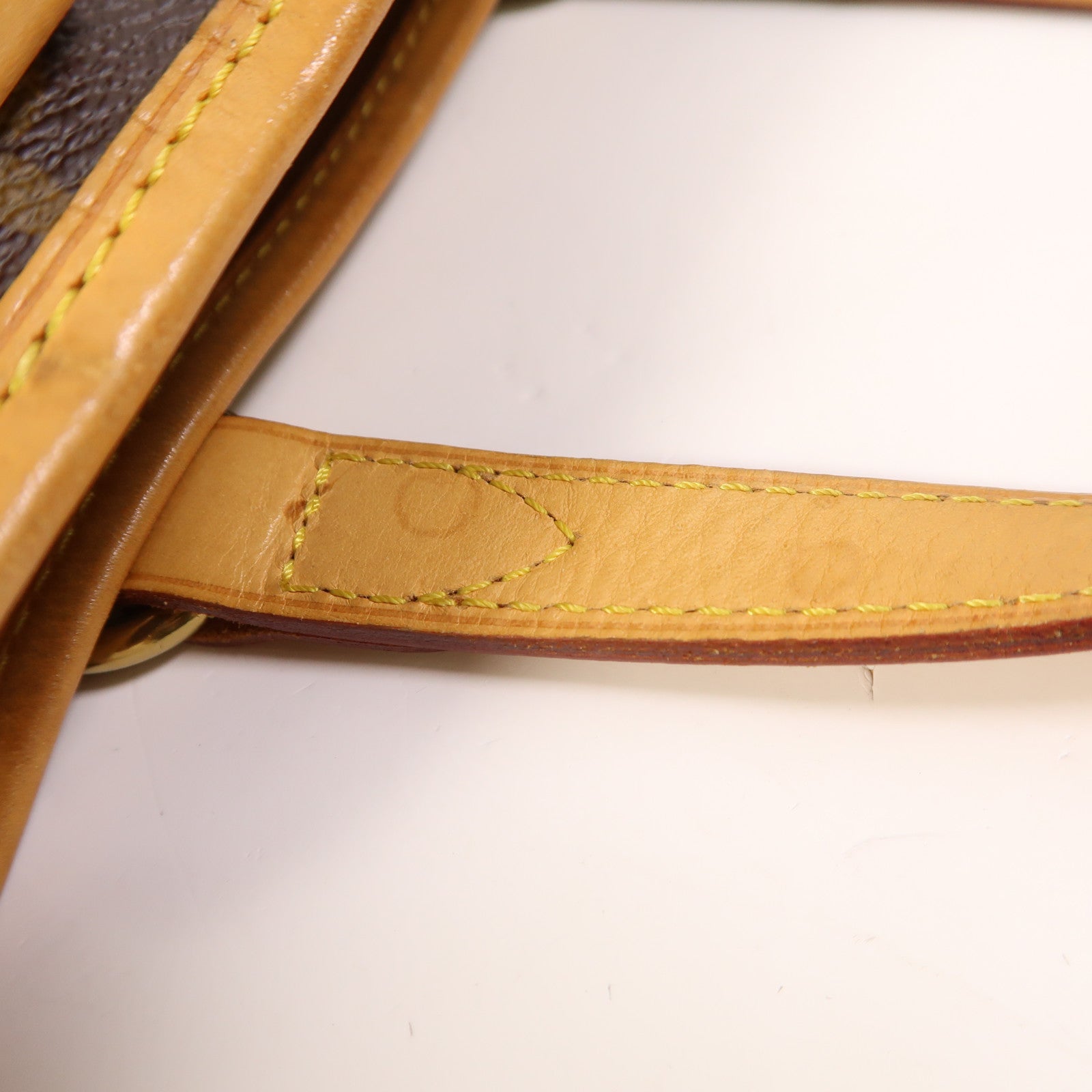 LOUIS VUITTON Monogram Batignolles金扣手挽袋棕色