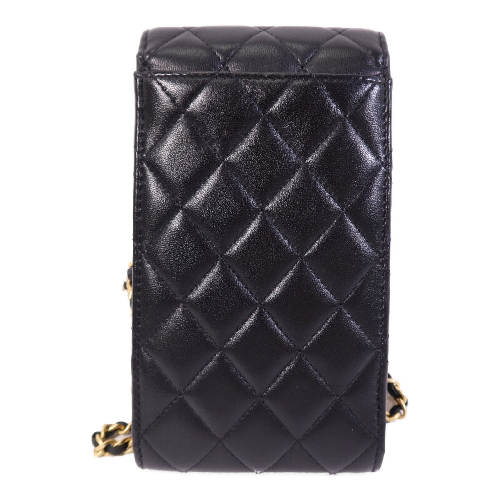 CHANEL 羊皮皮革Chain Shoulder Bag金扣鏈帶肩背袋