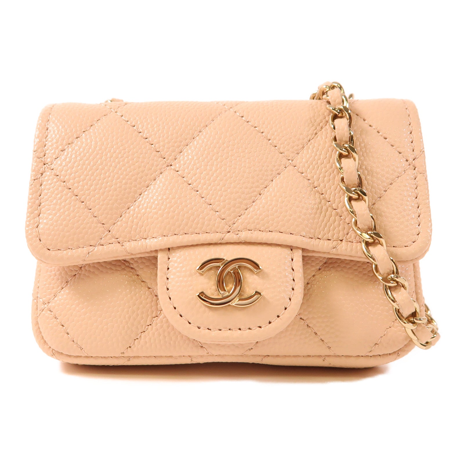 CHANEL 牛皮皮革Chain Shoulder Bag鏈帶肩背袋